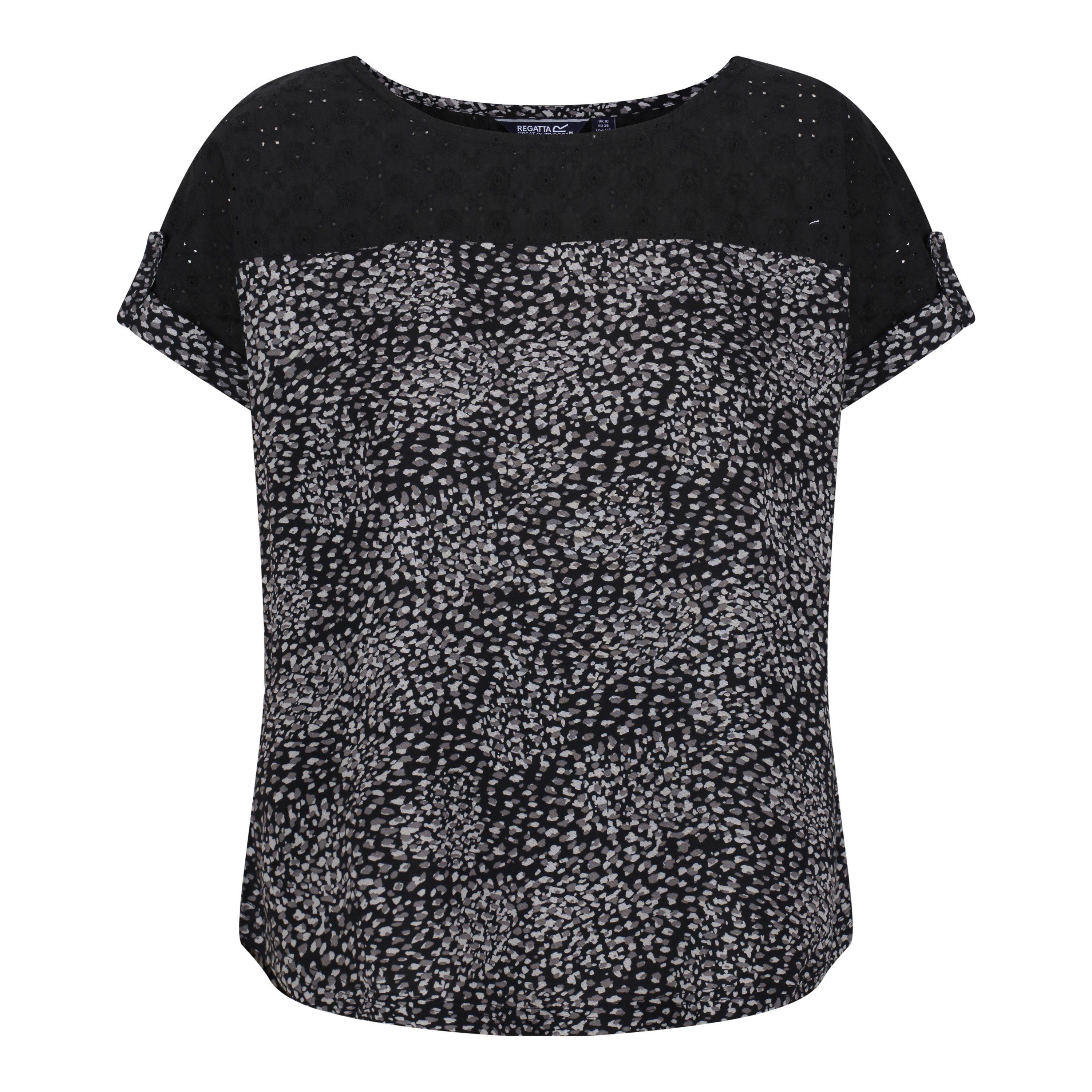 BlackAbstrct - Regatta - Women's Jaida Short Sleeve Patterned Shirt - 1