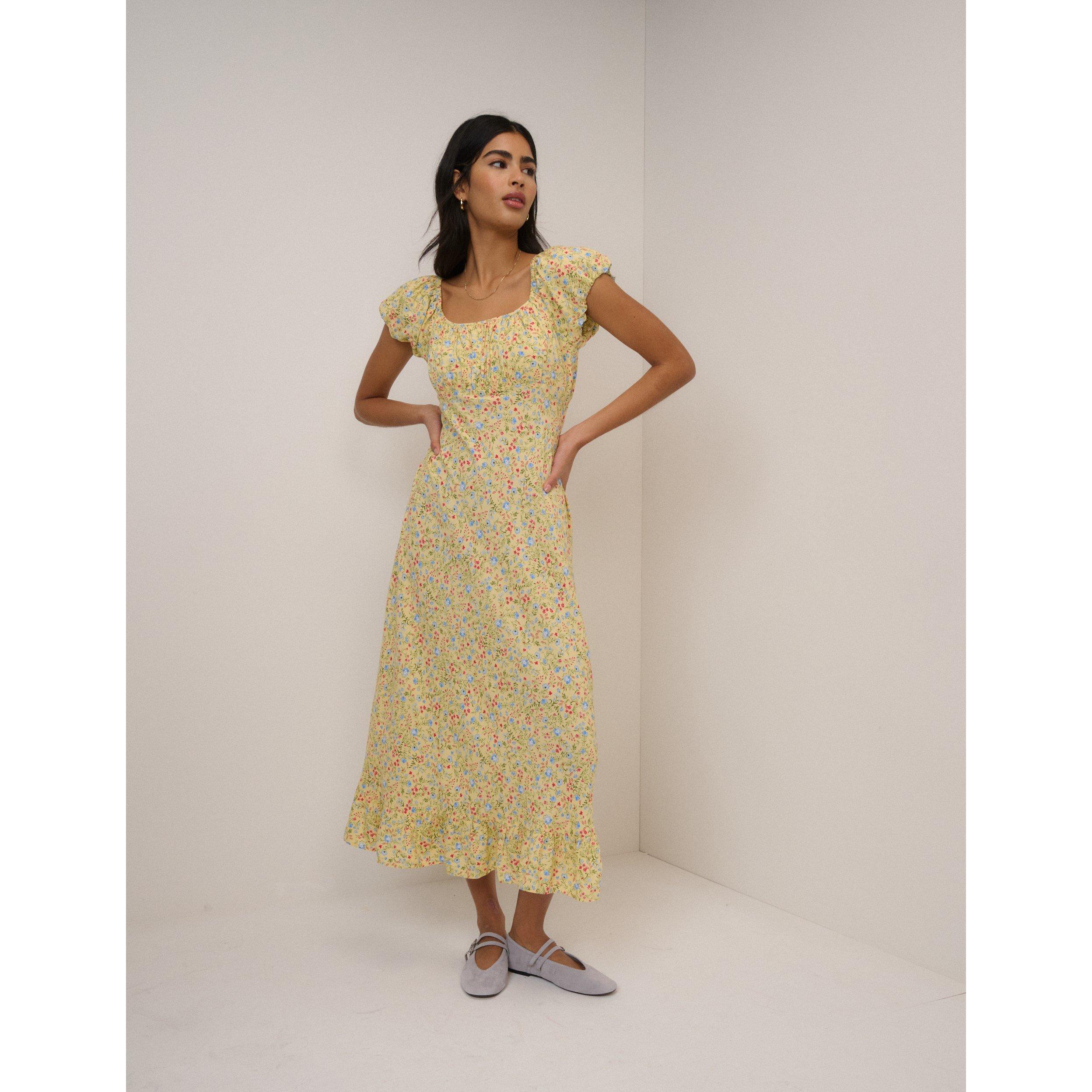 Nobodys Child Women's Nc Jemima Midi Dress - Yellow - 16 (XL)