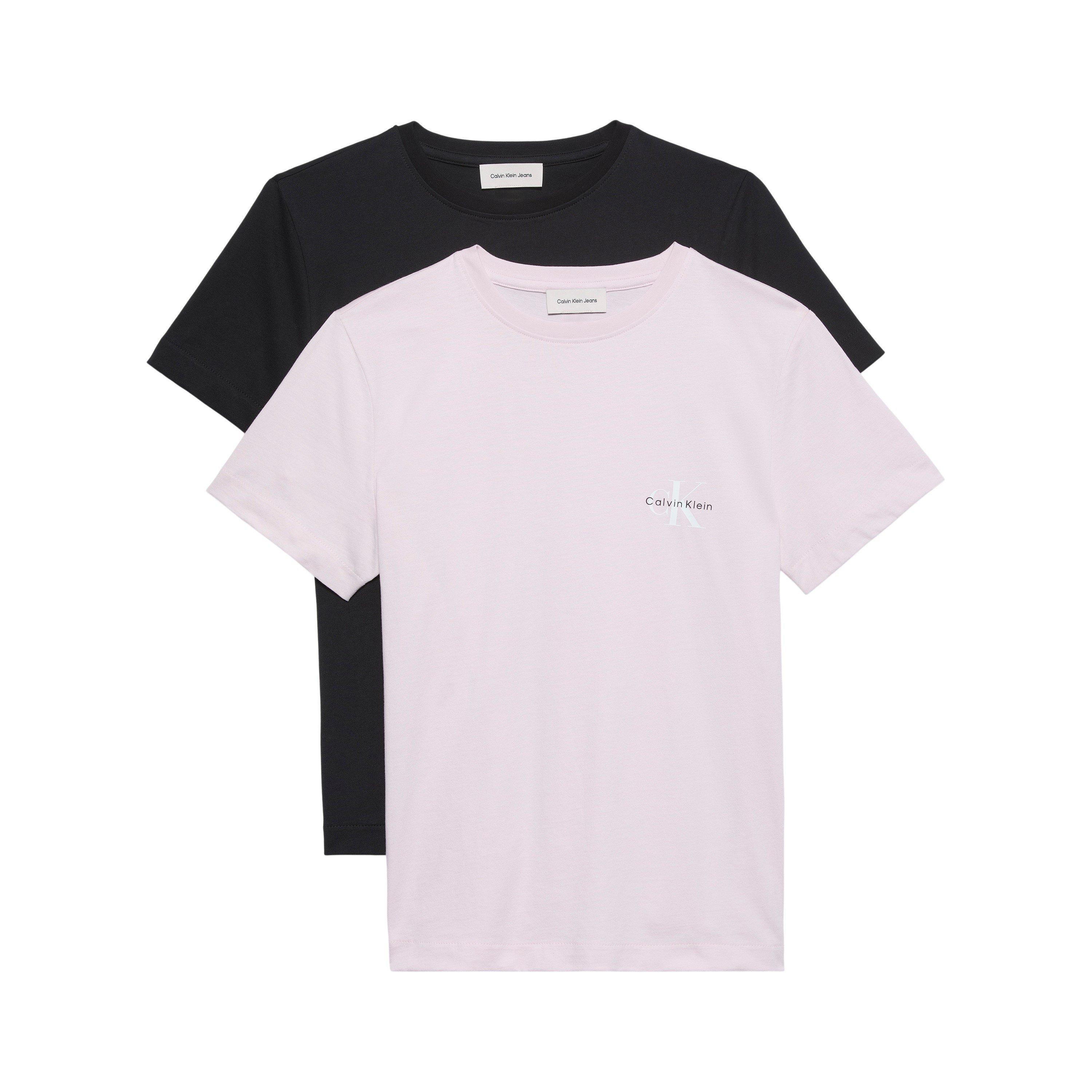 Calvin Klein Jeans Women's T-Shirt - Pink/Black - 14 (L)
