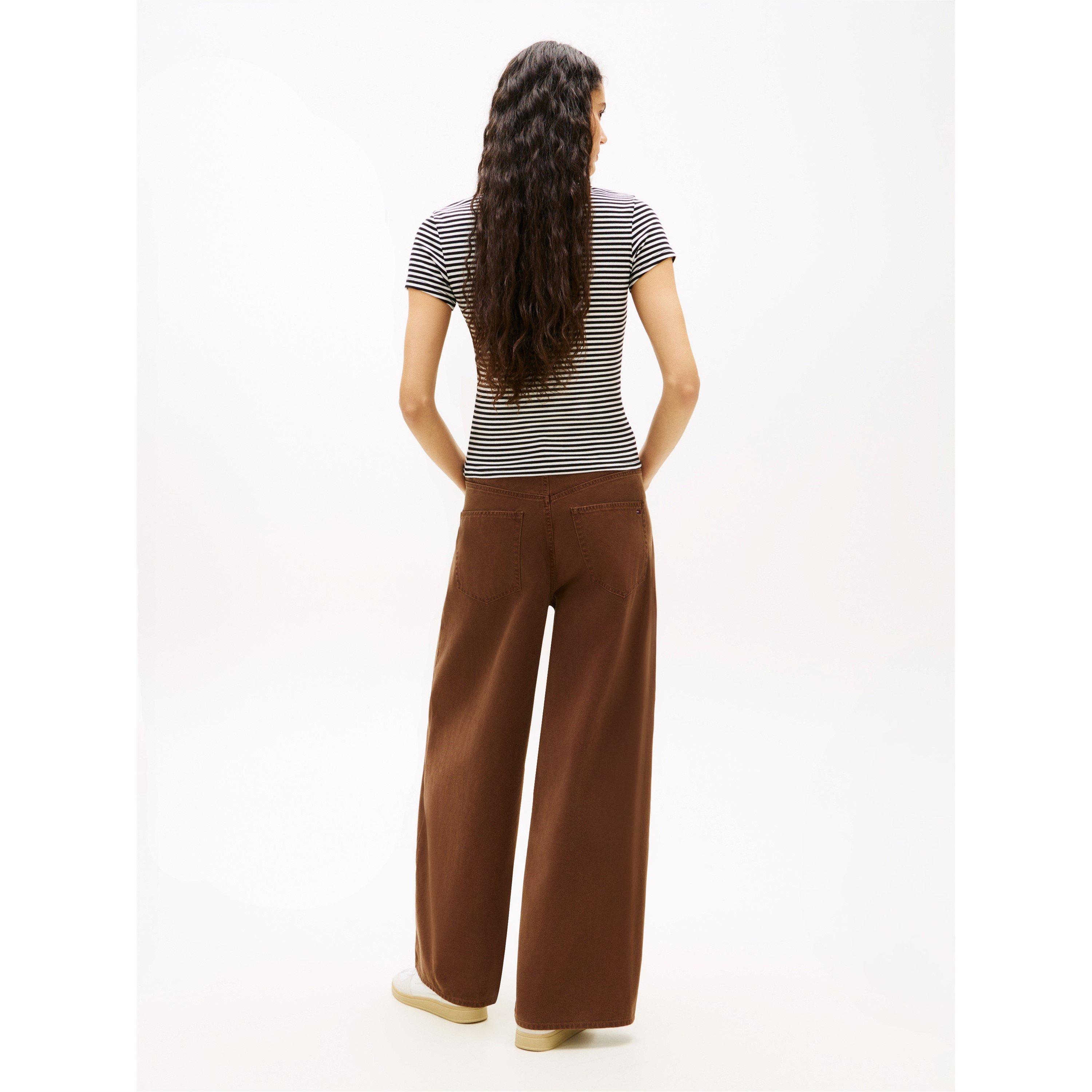 Ecru/Black Strp - Tommy Jeans - TJ 2Pk Ess Rib SS Ld63 - 6