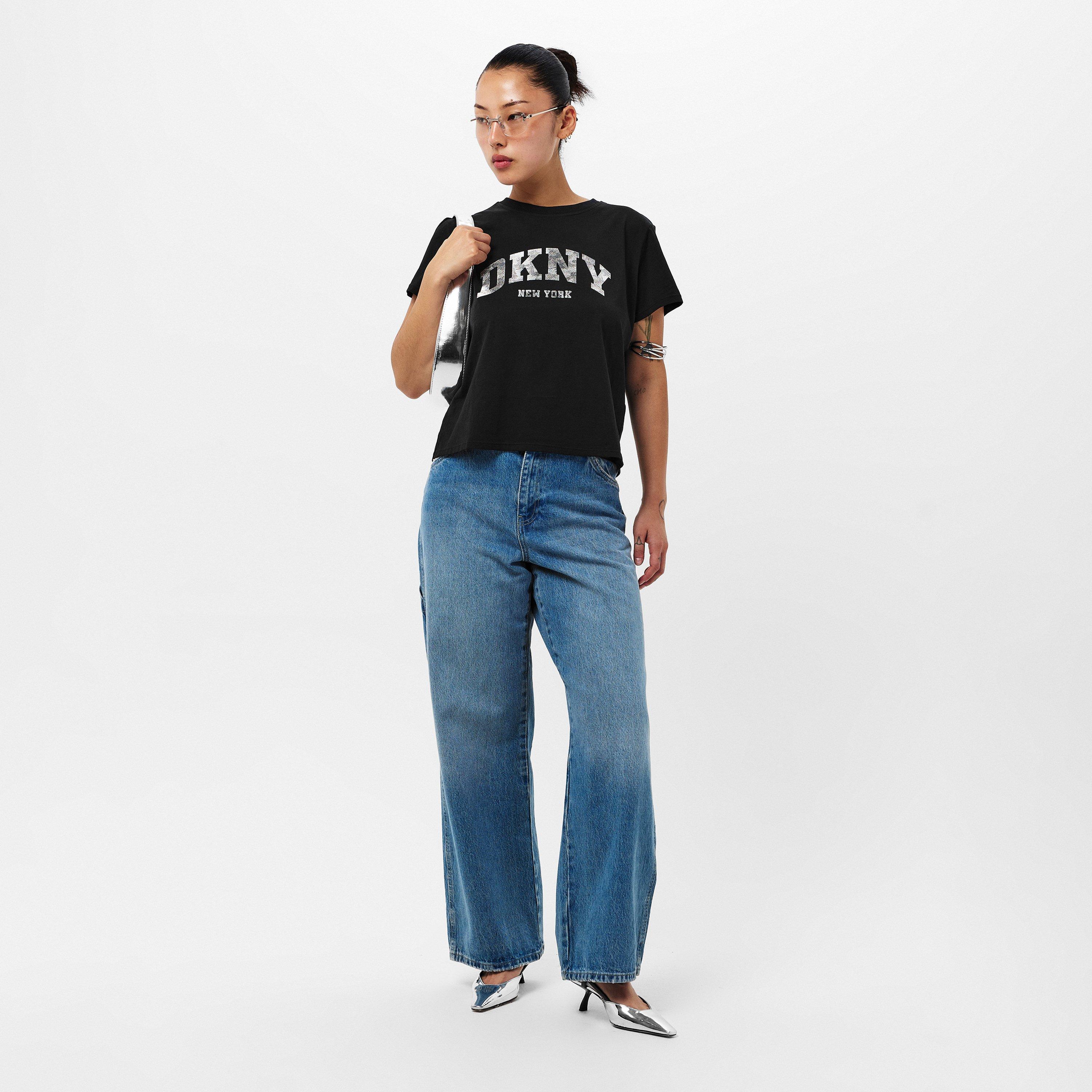 Black - DKNY - Logo Regular Fit T-Shirt - 6