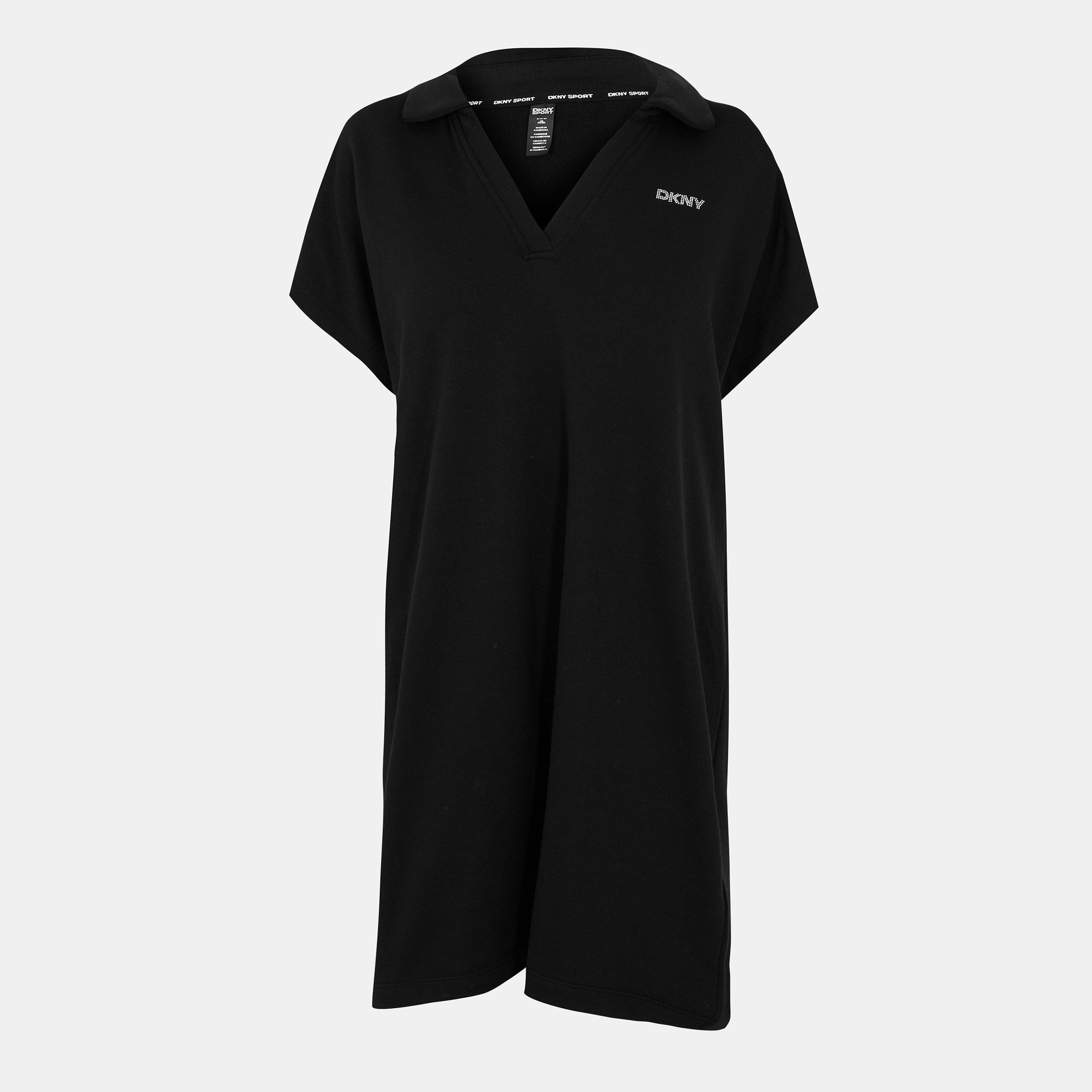 Black - DKNY - Women's Sweatshirt Relaxed Fit Jumper Dress - 1