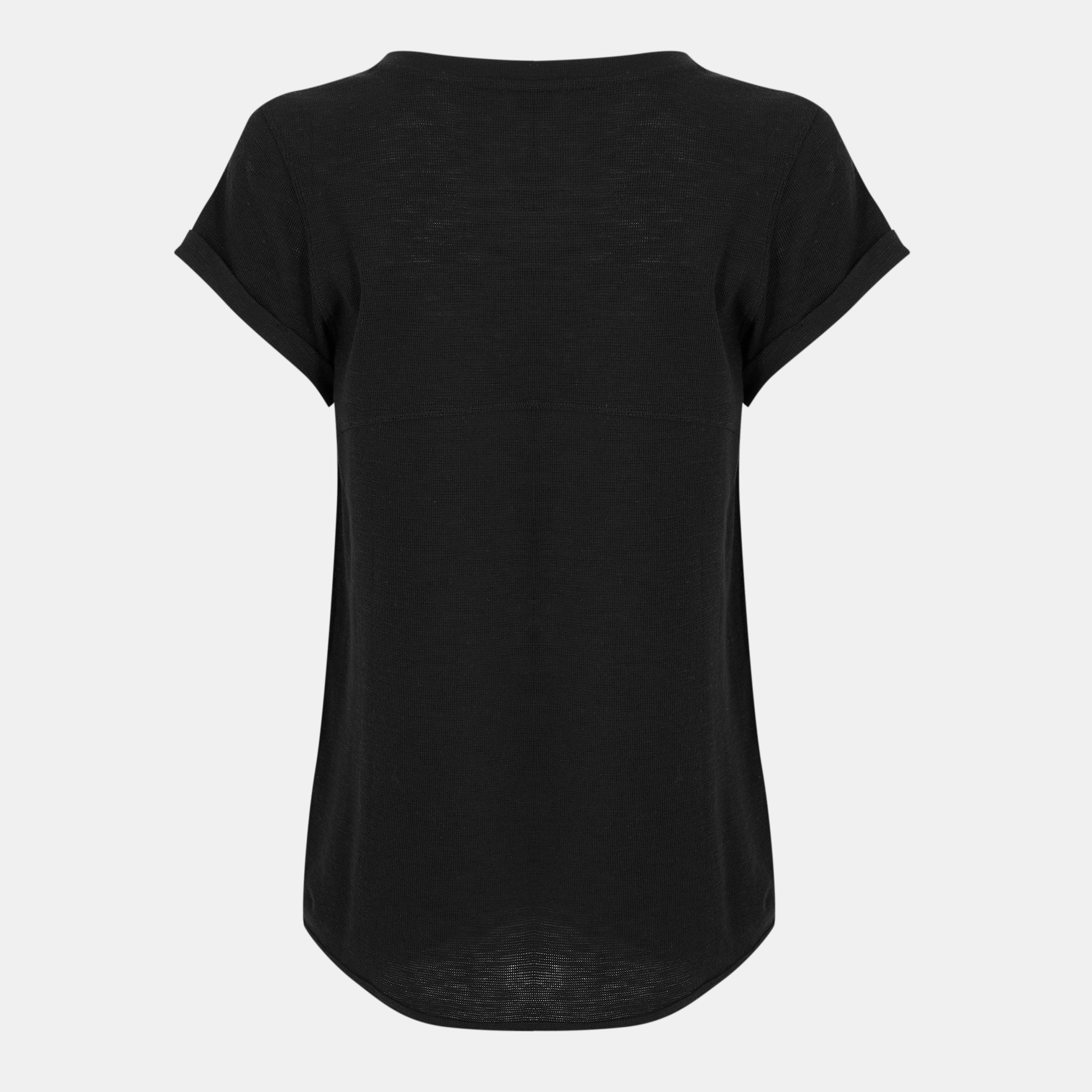 Black - DKNY - Mini Waffle Regular Fit T-Shirt - 2