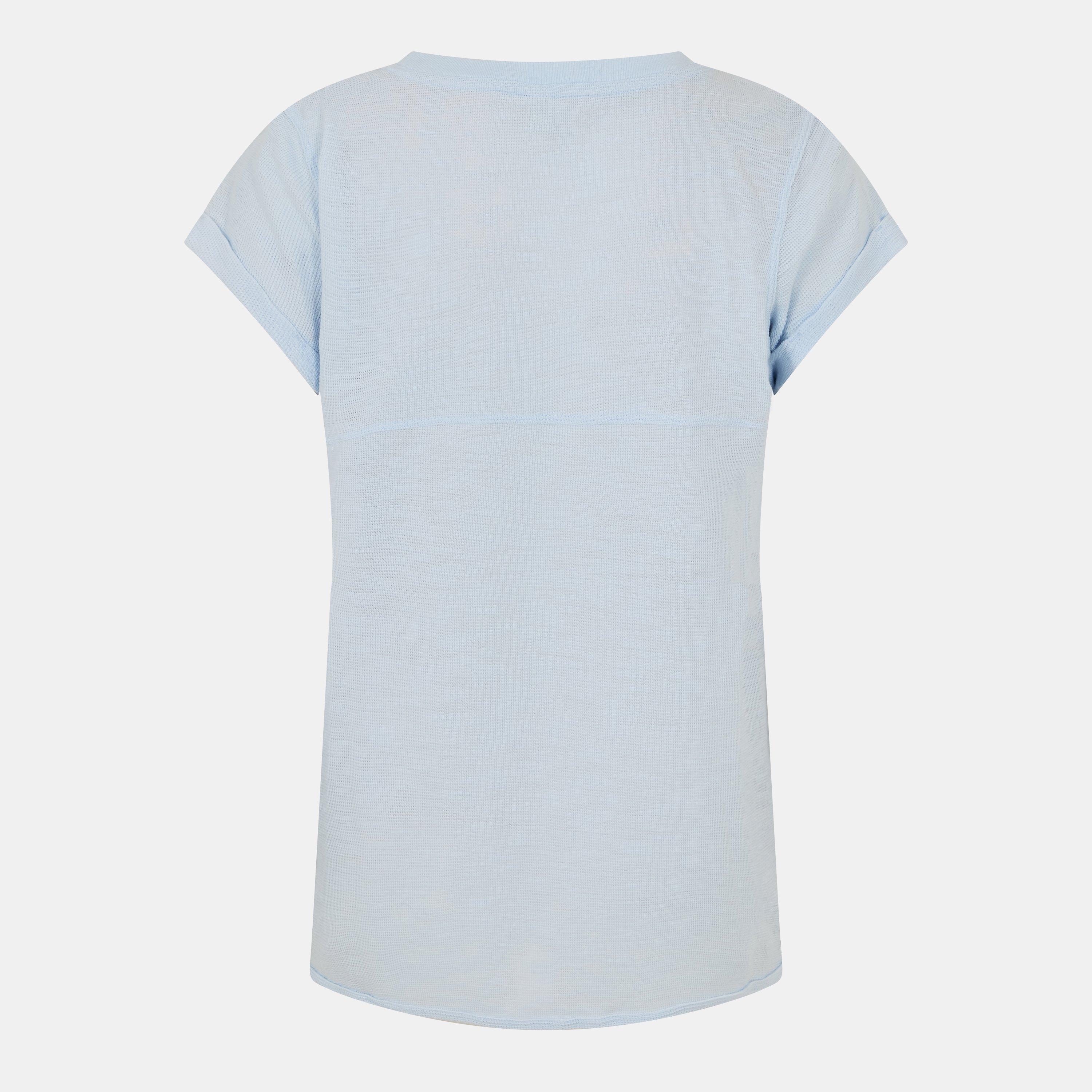Skyway Blue - DKNY - Women's Mini Waffle Waffle-Knit T-Shirt - 2