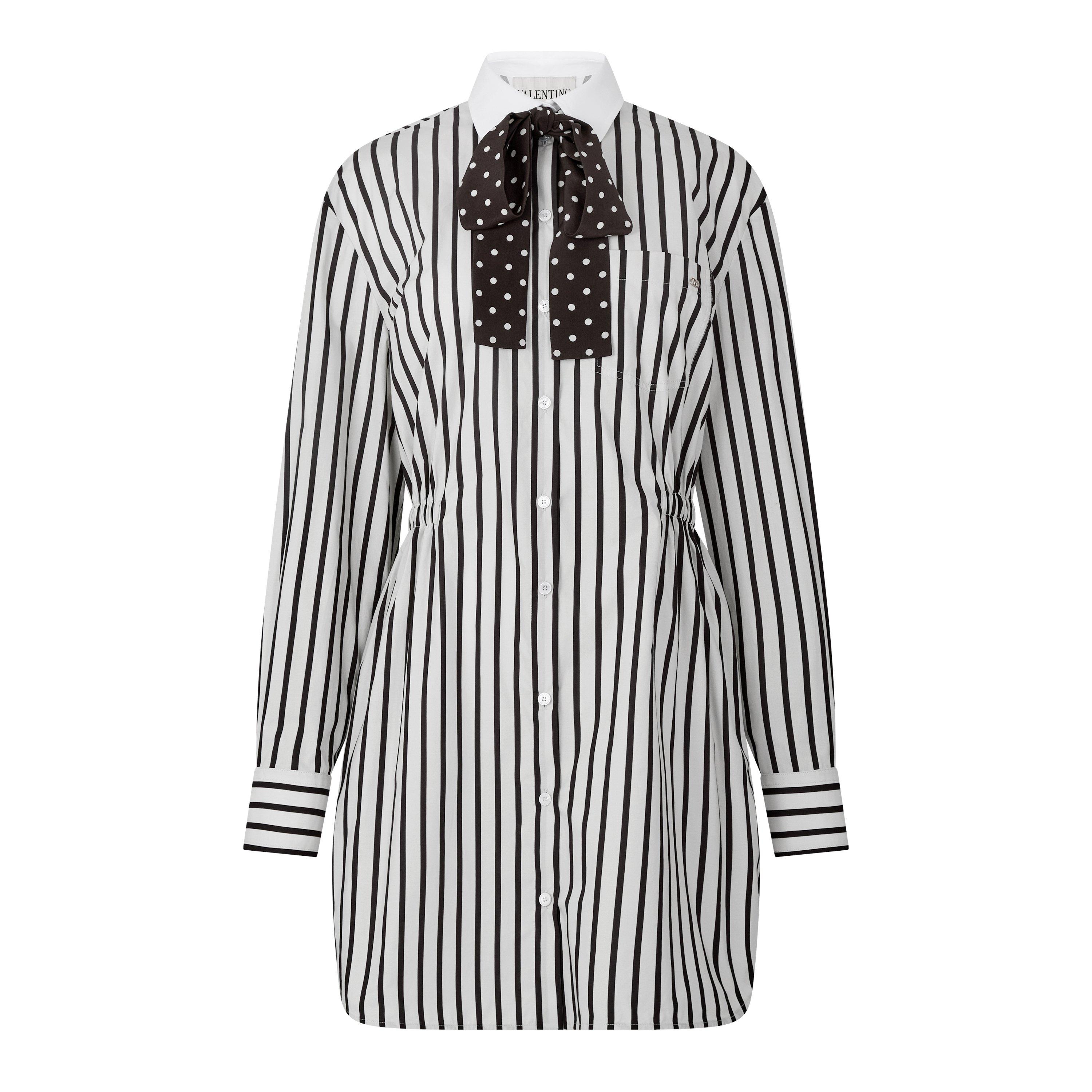 Avorio/Chocolat - Valentino - Val Stripe Dress Ld63 - 1