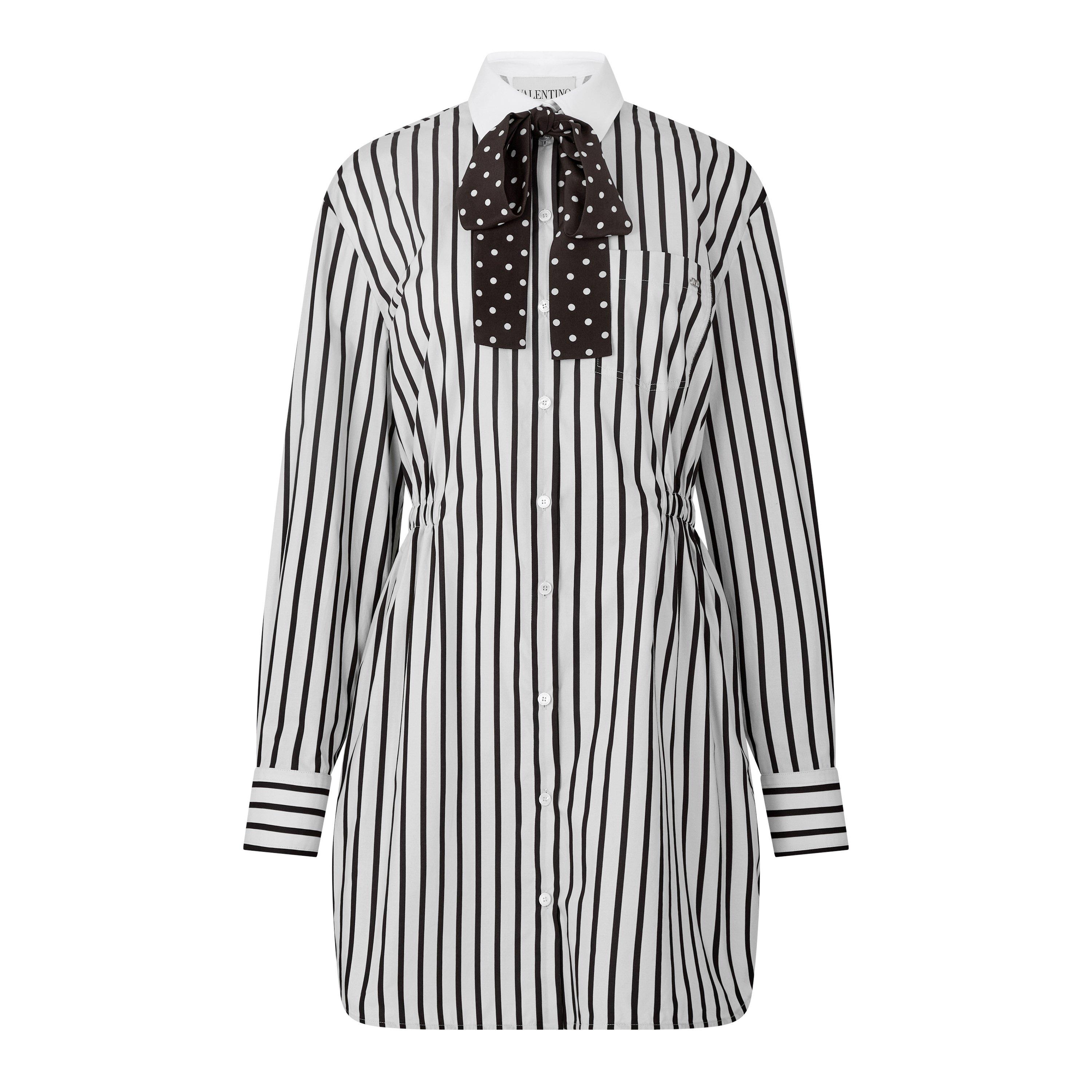 Avorio/Chocolat - Valentino - Val Stripe Dress Ld63 - 1