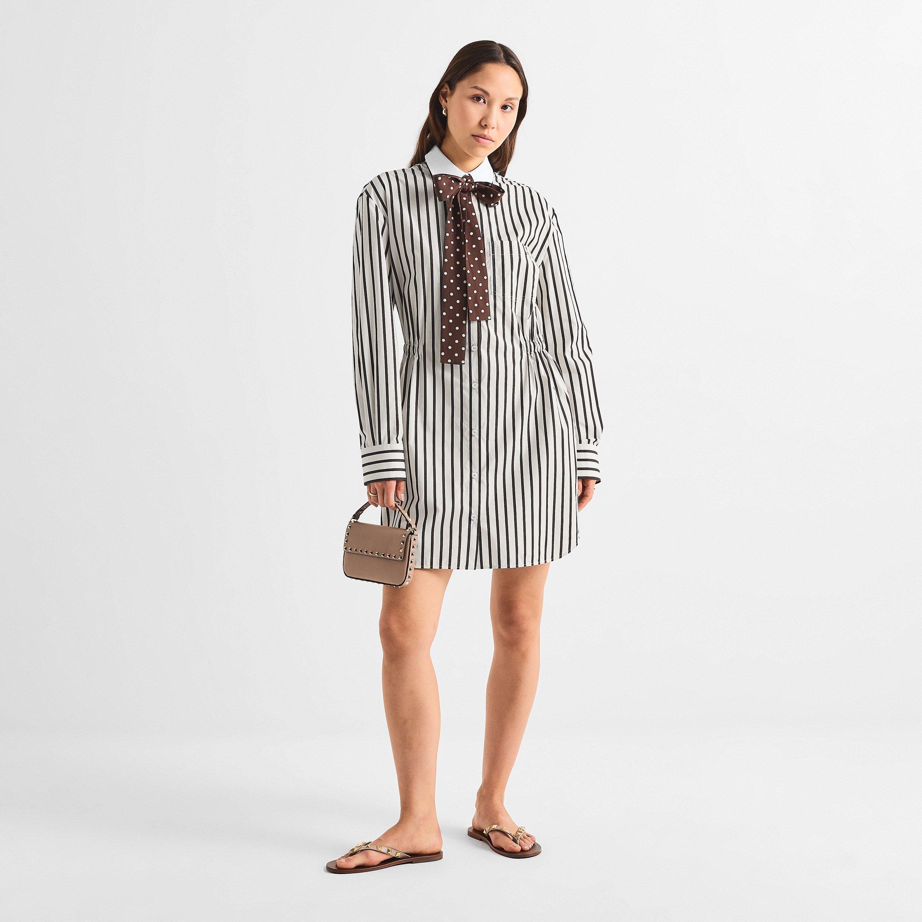 Avorio/Chocolat - Valentino - Val Stripe Dress Ld63 - 6