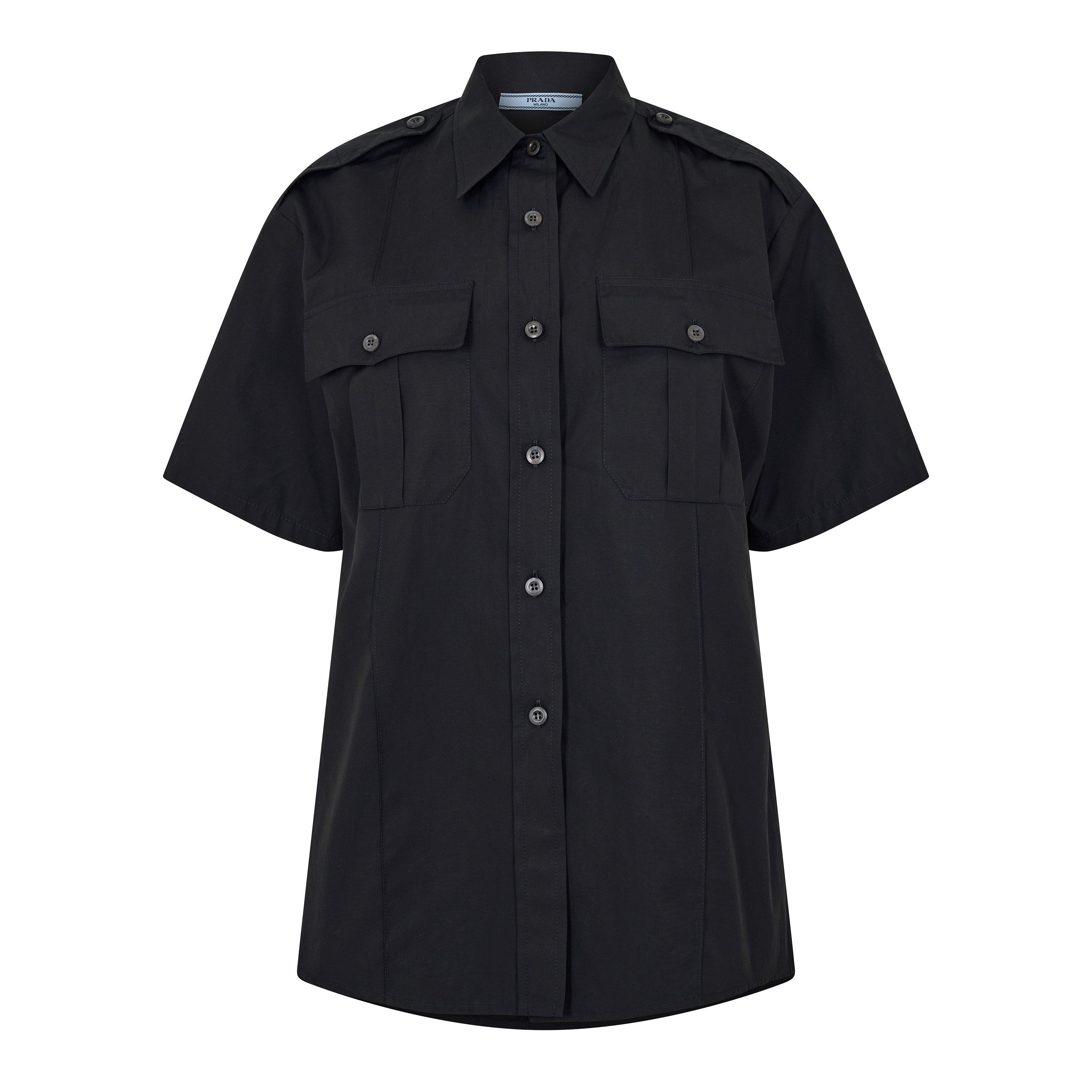Nero - Prada - Prada Poplin Shirt Ld62 - 1