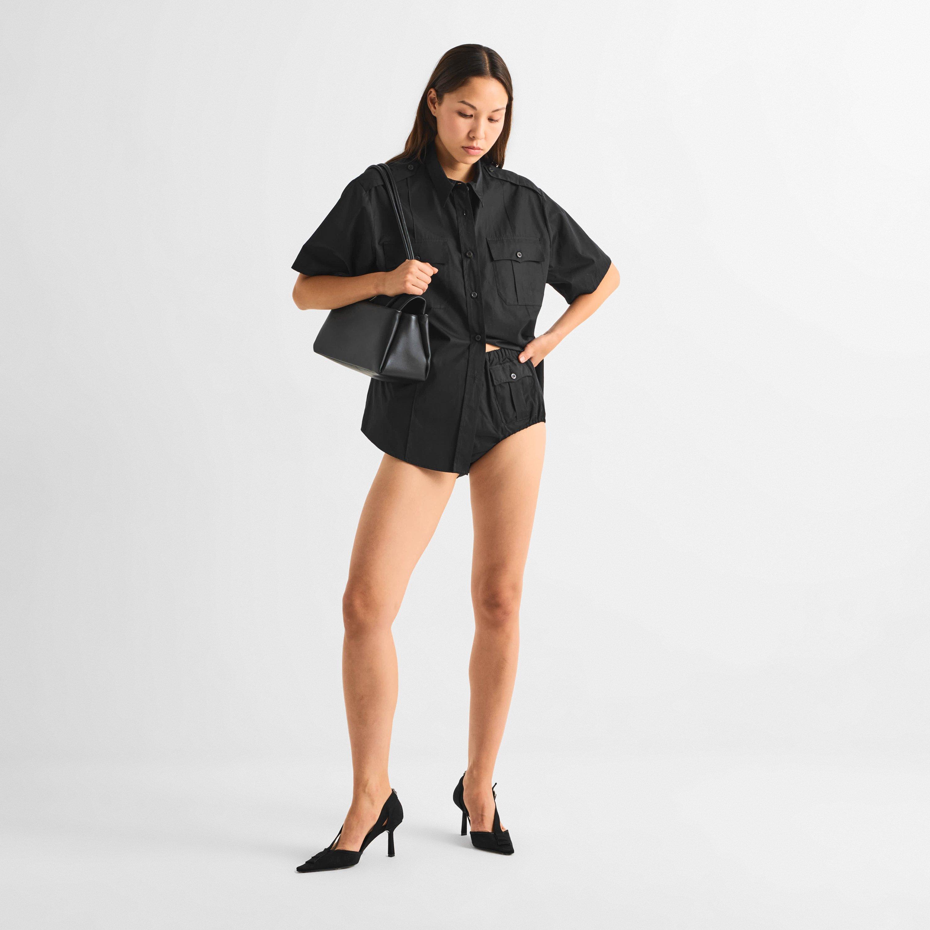 Nero - Prada - Women's Plain Short Sleeve Shirt - 6