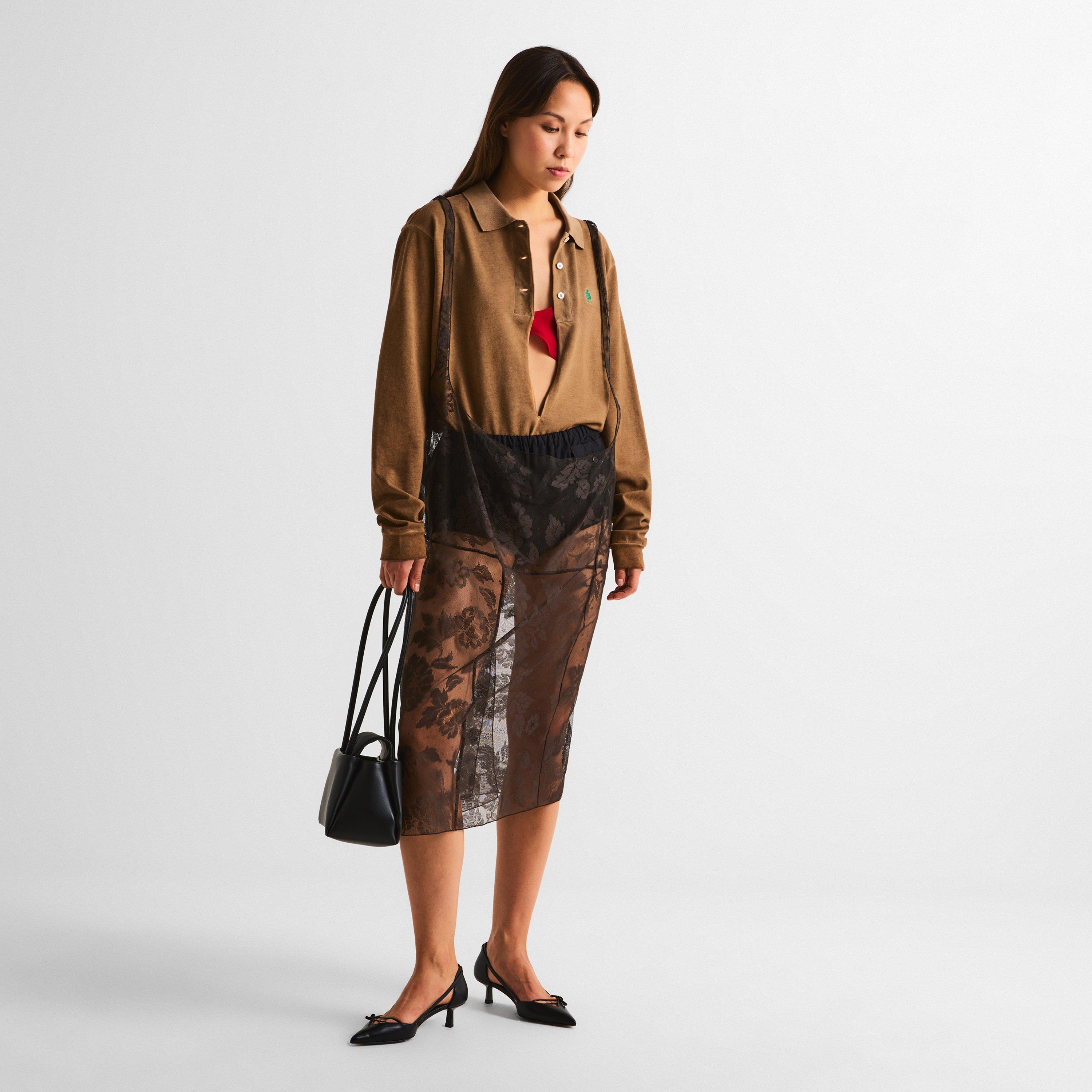 Kaki - Prada - Women's Long Sleeve Plain Shirt - 6
