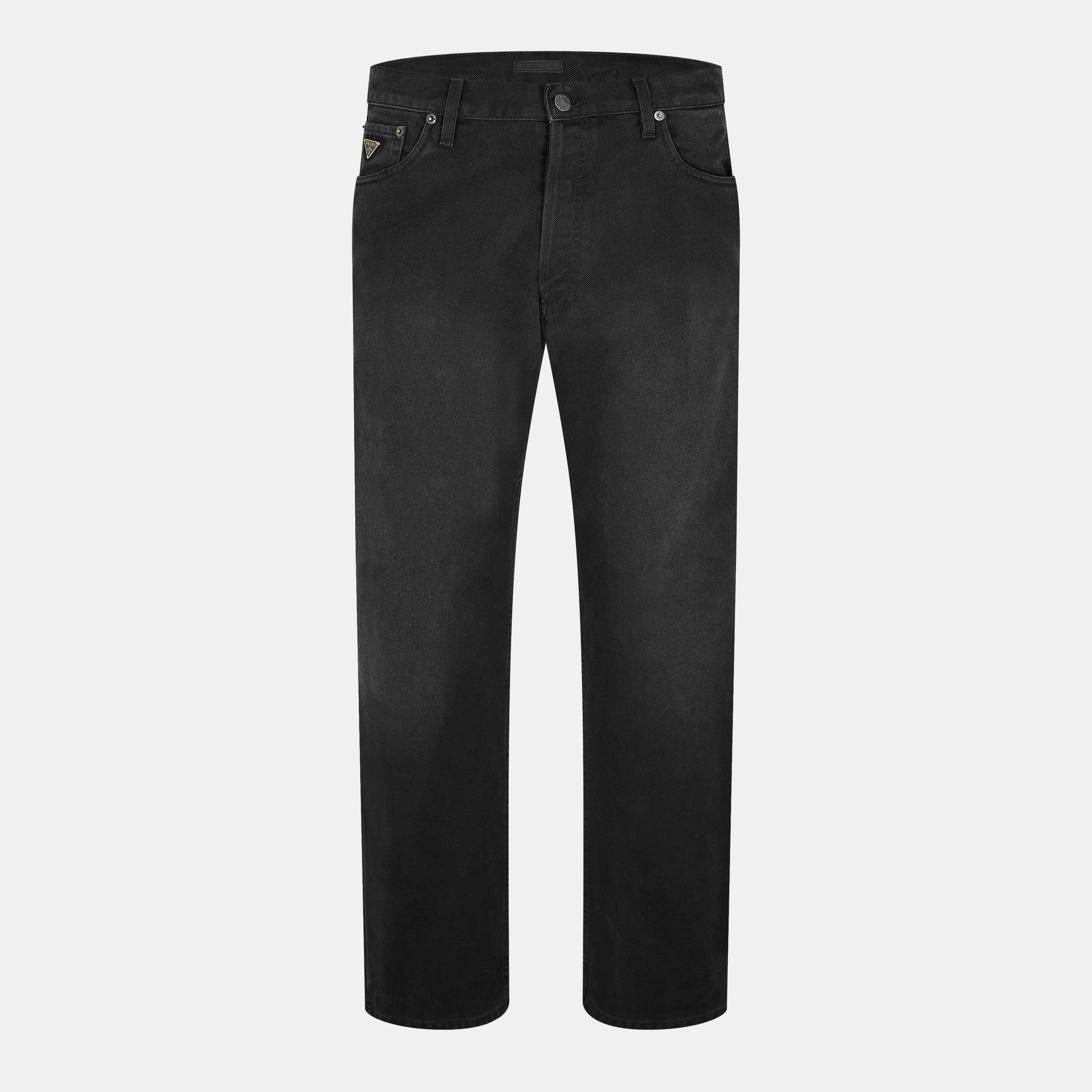 Faded Black - Prada - Mens Straight Leg Jeans - 1