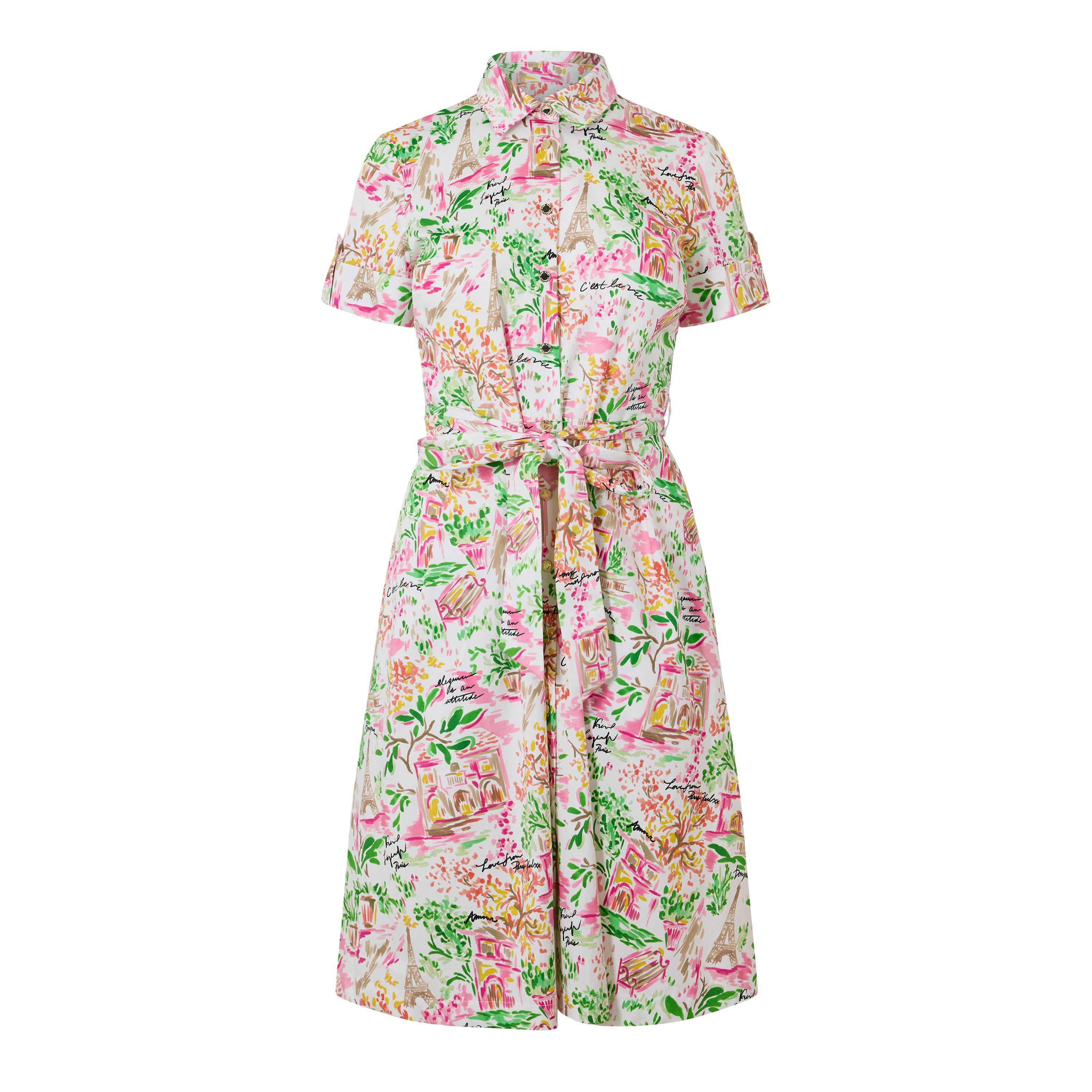 Karl Lagerfeld Women's Sportswear Shirt Dress - White/Floral - S (6)