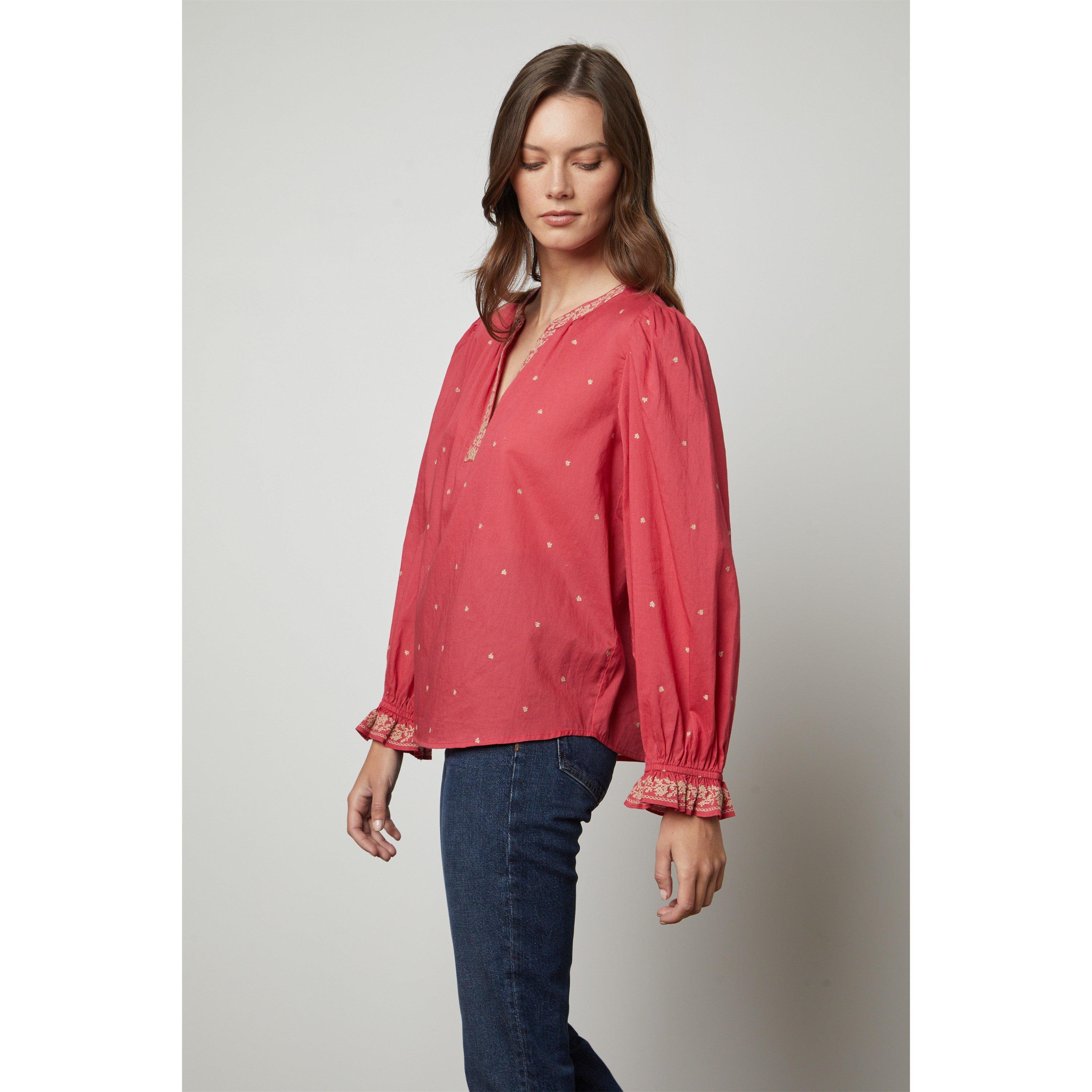 Velvet By Graham And Spencer Women's Regular Fit T-Shirt - Berry - 8 (XS)