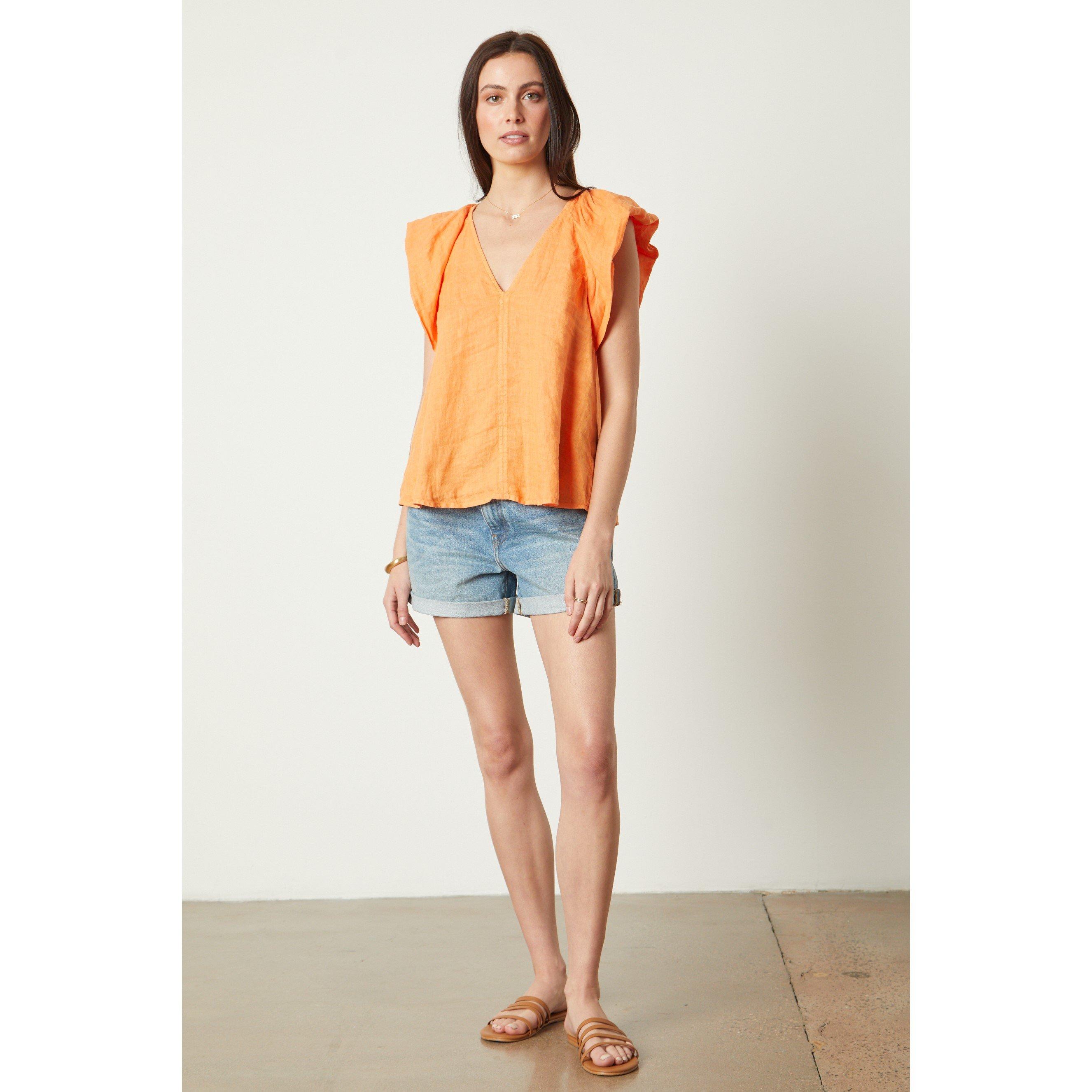 Heather - Velvet by Graham and Spencer - Women's Regular Fit Linen T-Shirt - 2