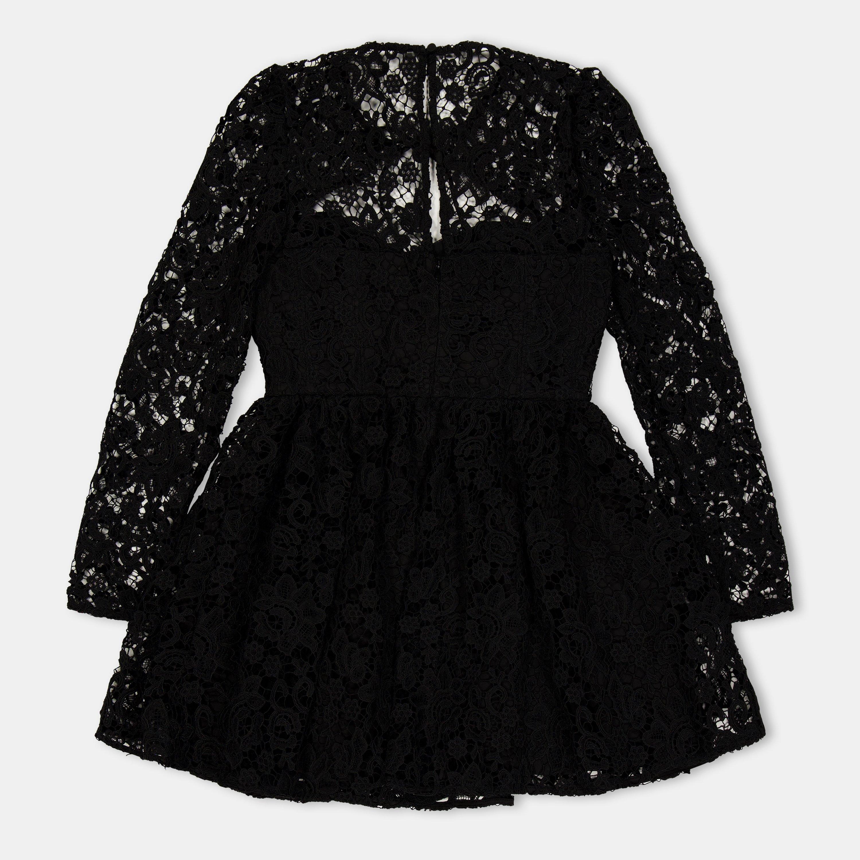 Black - Self Portrait - Women's Lace Mini Dress - 2