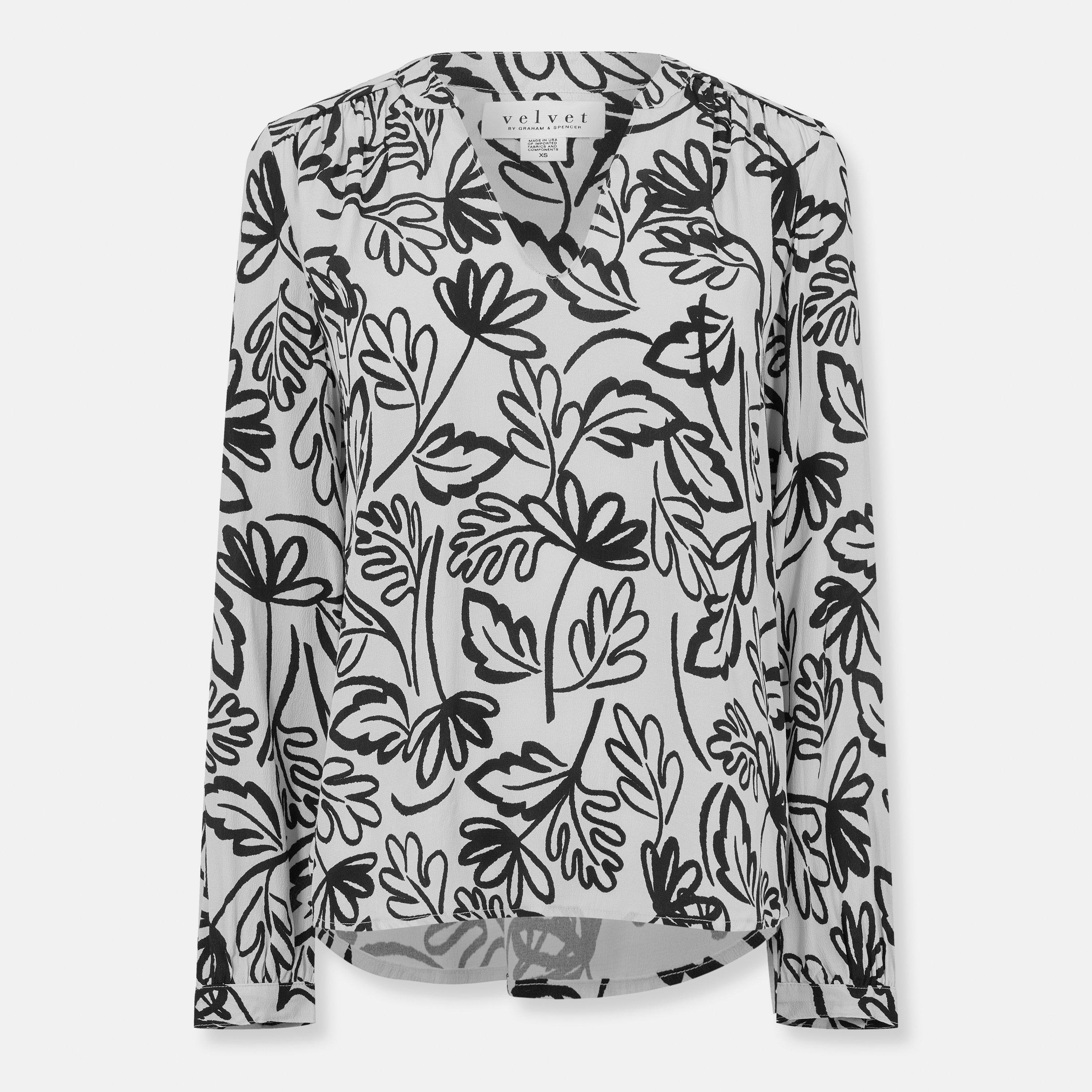 Velvet By Graham And Spencer Women's Regular Fit Print T-Shirt - Cream - 8 (XS)