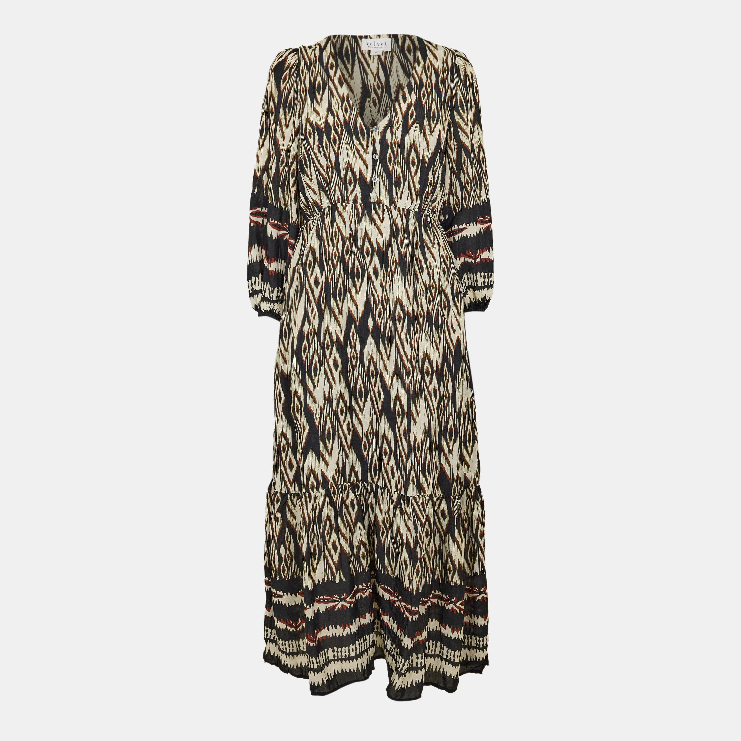 Velvet By Graham And Spencer Women's Shift Dress - Black/Ecru - 10 (S)