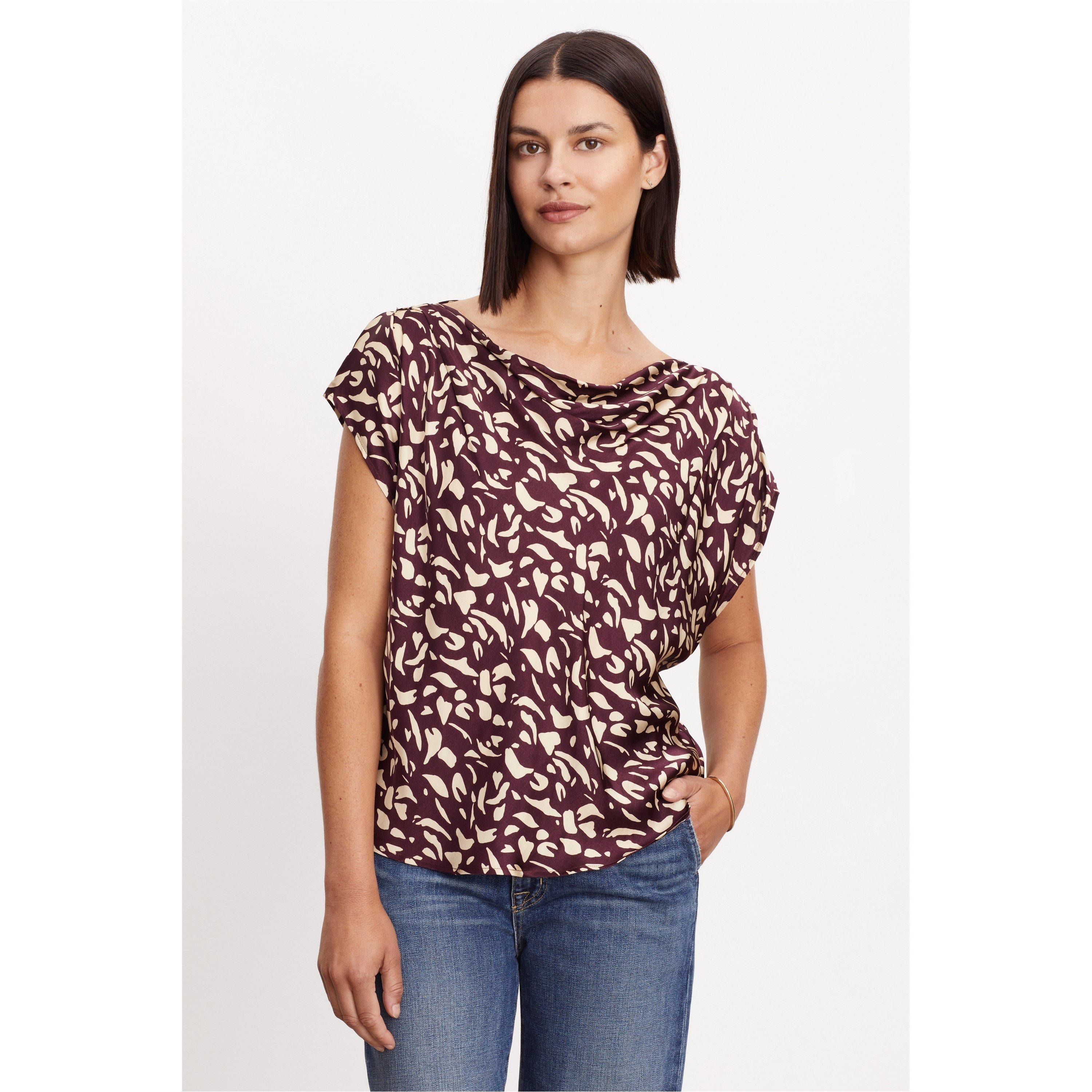 Velvet By Graham And Spencer Women's Regular Fit T-Shirt - Malbec - 8 (XS)