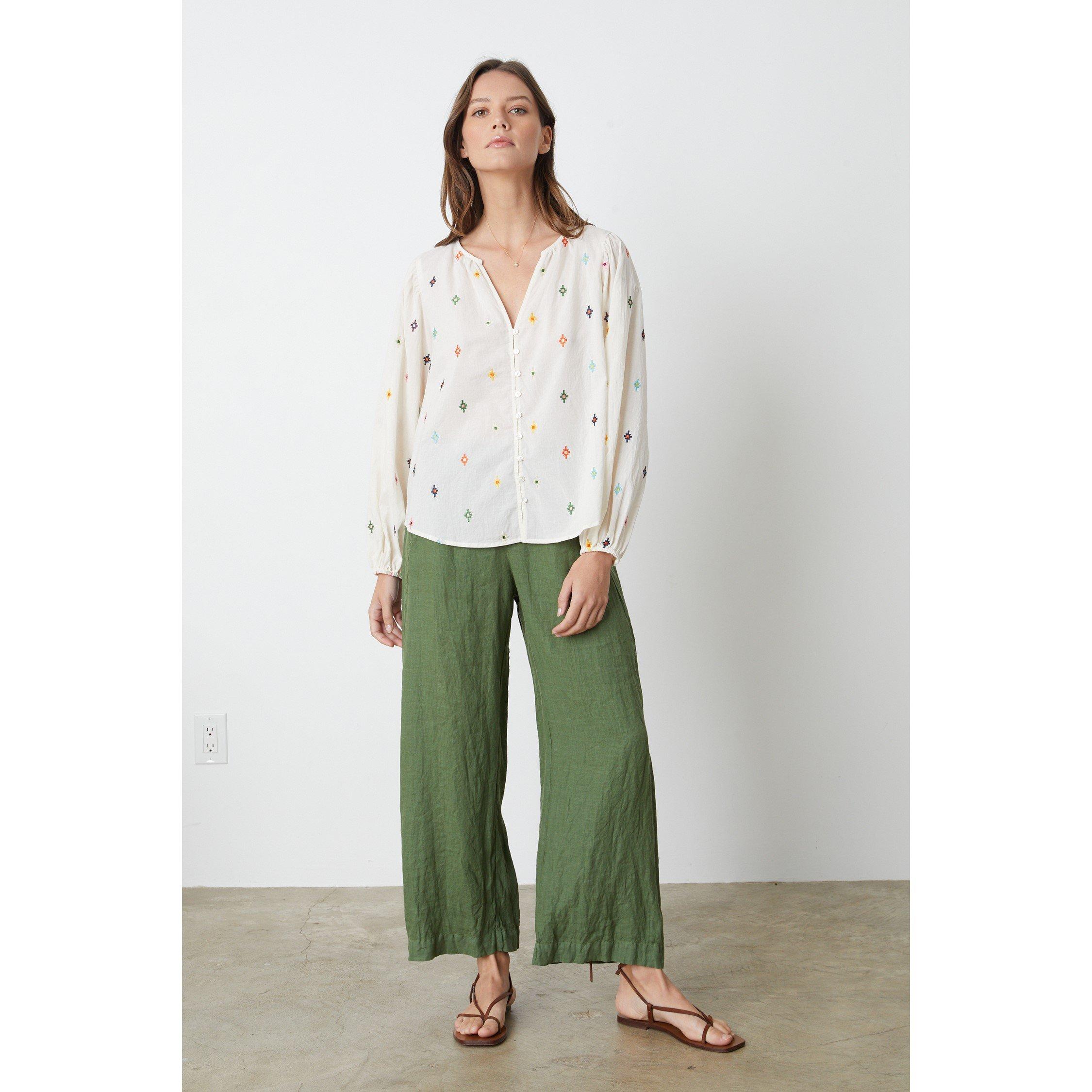 Multi - Velvet by Graham and Spencer - Women's Embroidered Regular Fit T-Shirt - 3