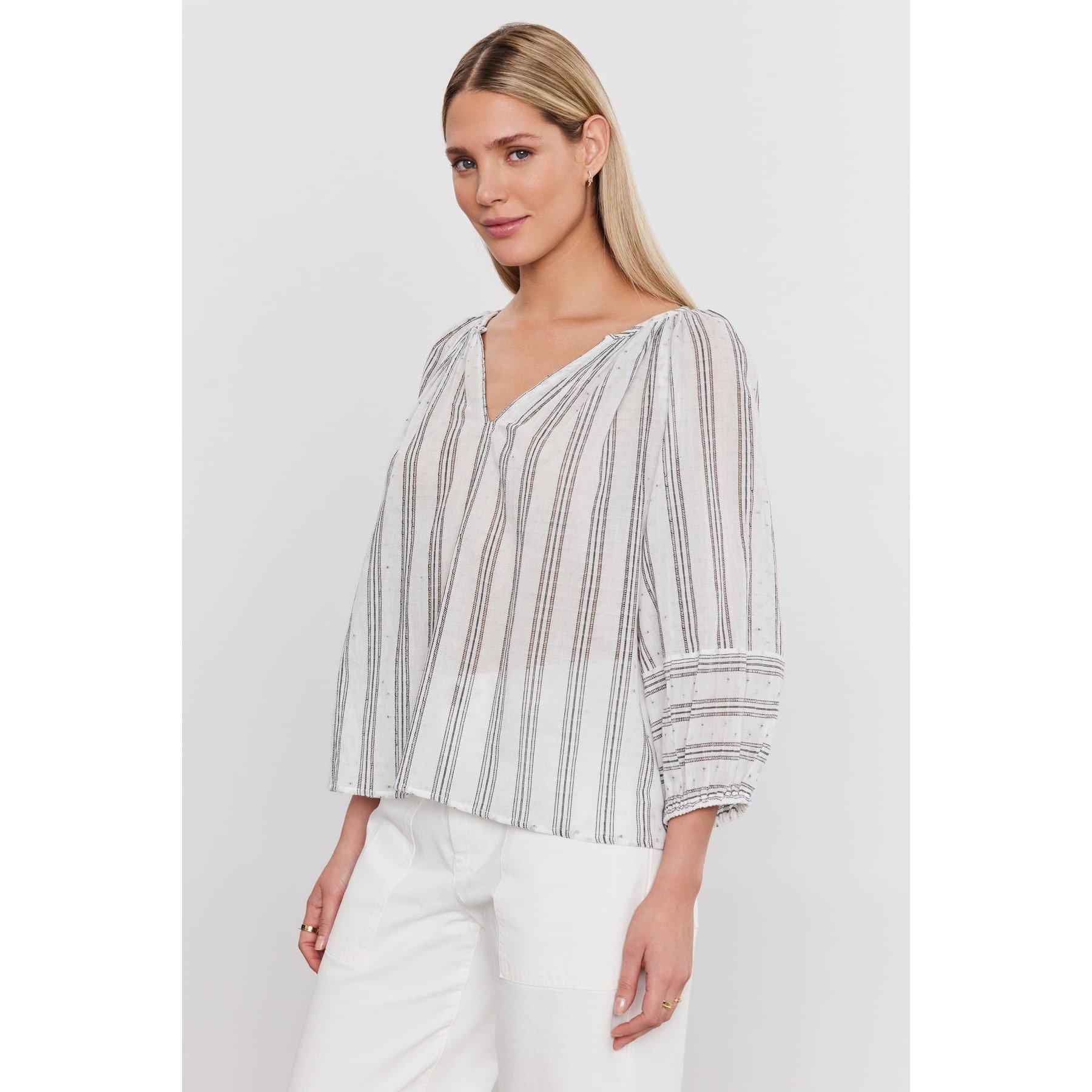 Velvet By Graham And Spencer Women's Regular Fit T-Shirt - Cream - 8 (XS)