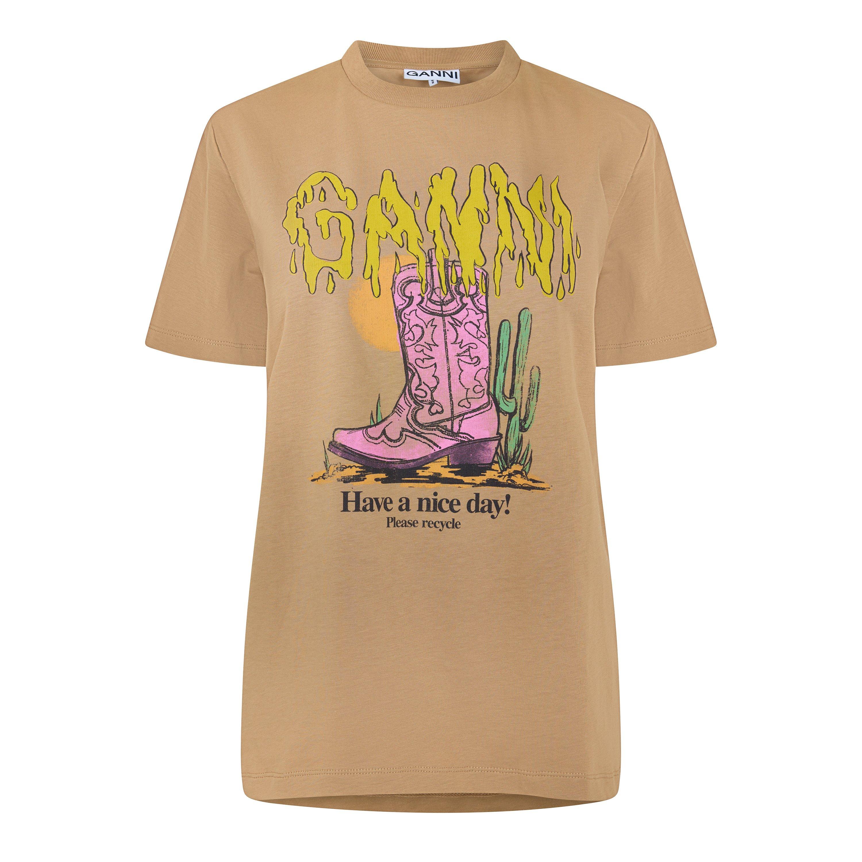 Sand - Ganni - Women's T-Shirt - 1