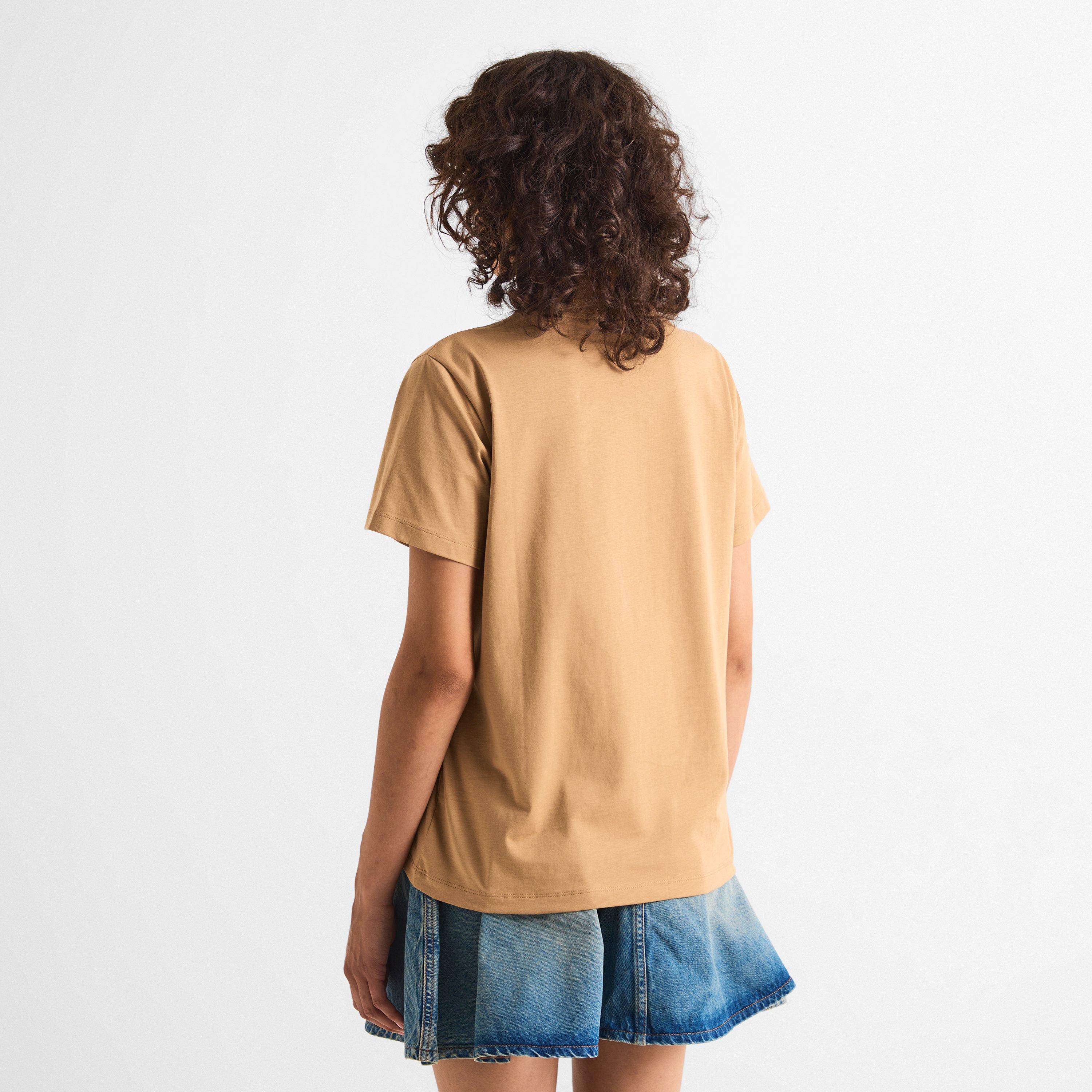 Sand - Ganni - Women's T-Shirt - 4