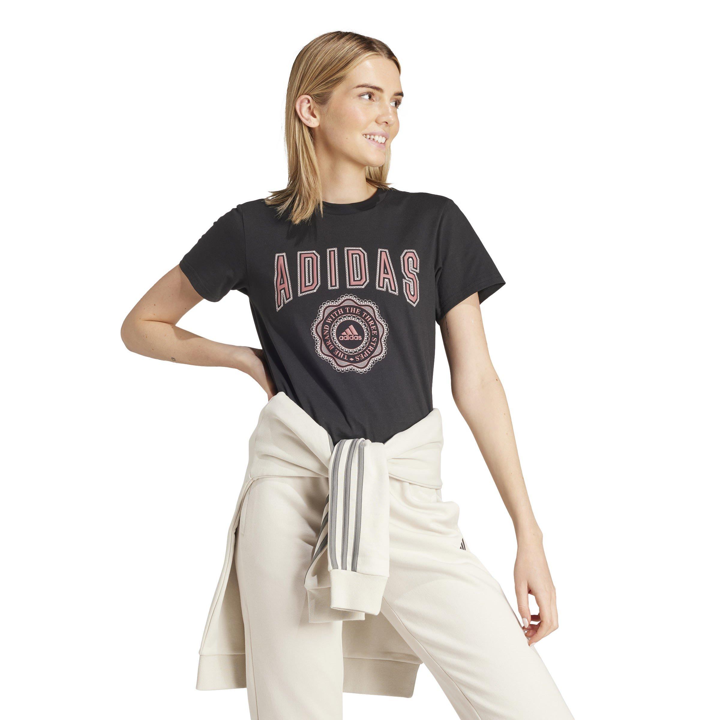 Black - adidas - Collegiate Graphic Womens T Shirt - 4