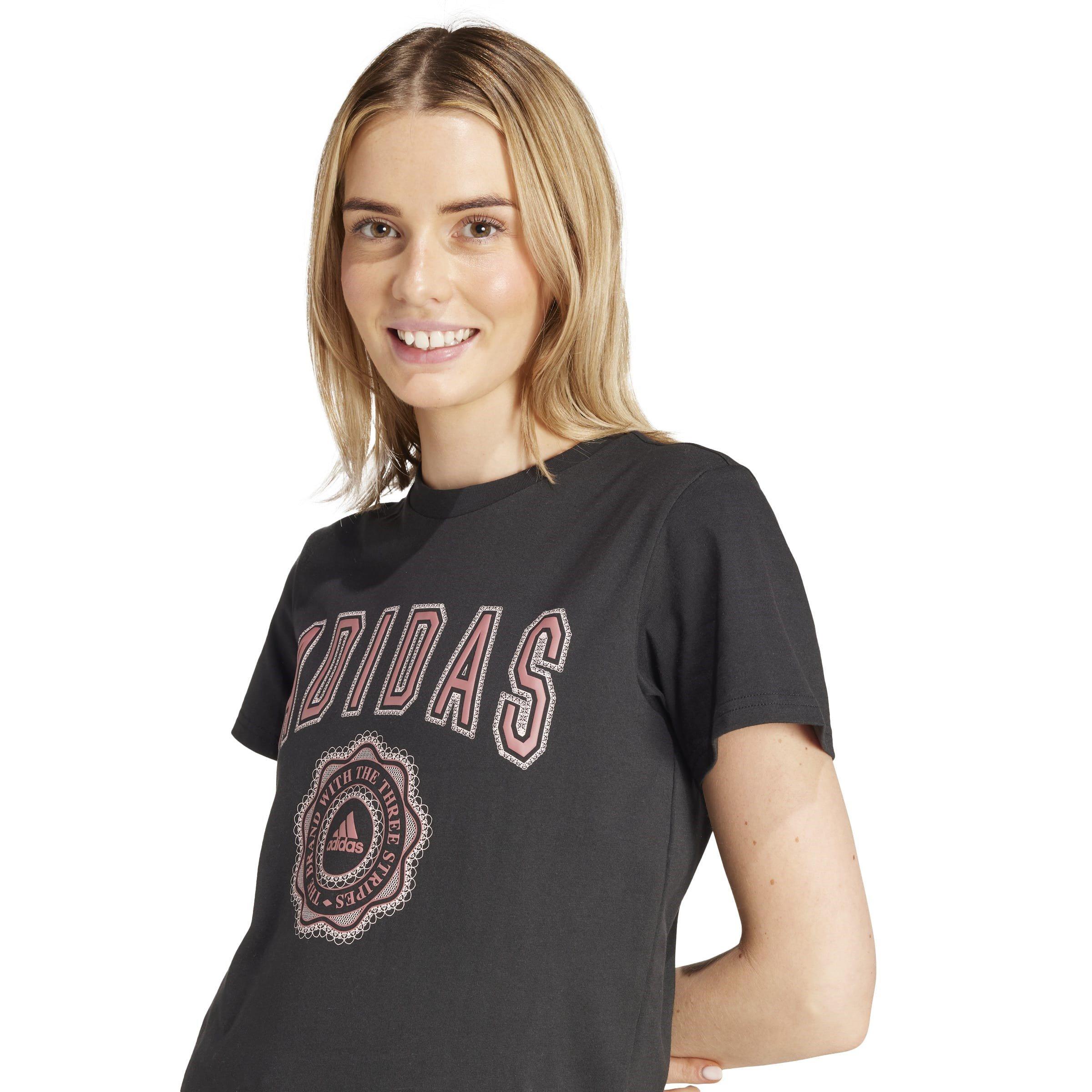 Black - adidas - Collegiate Graphic Womens T Shirt - 5