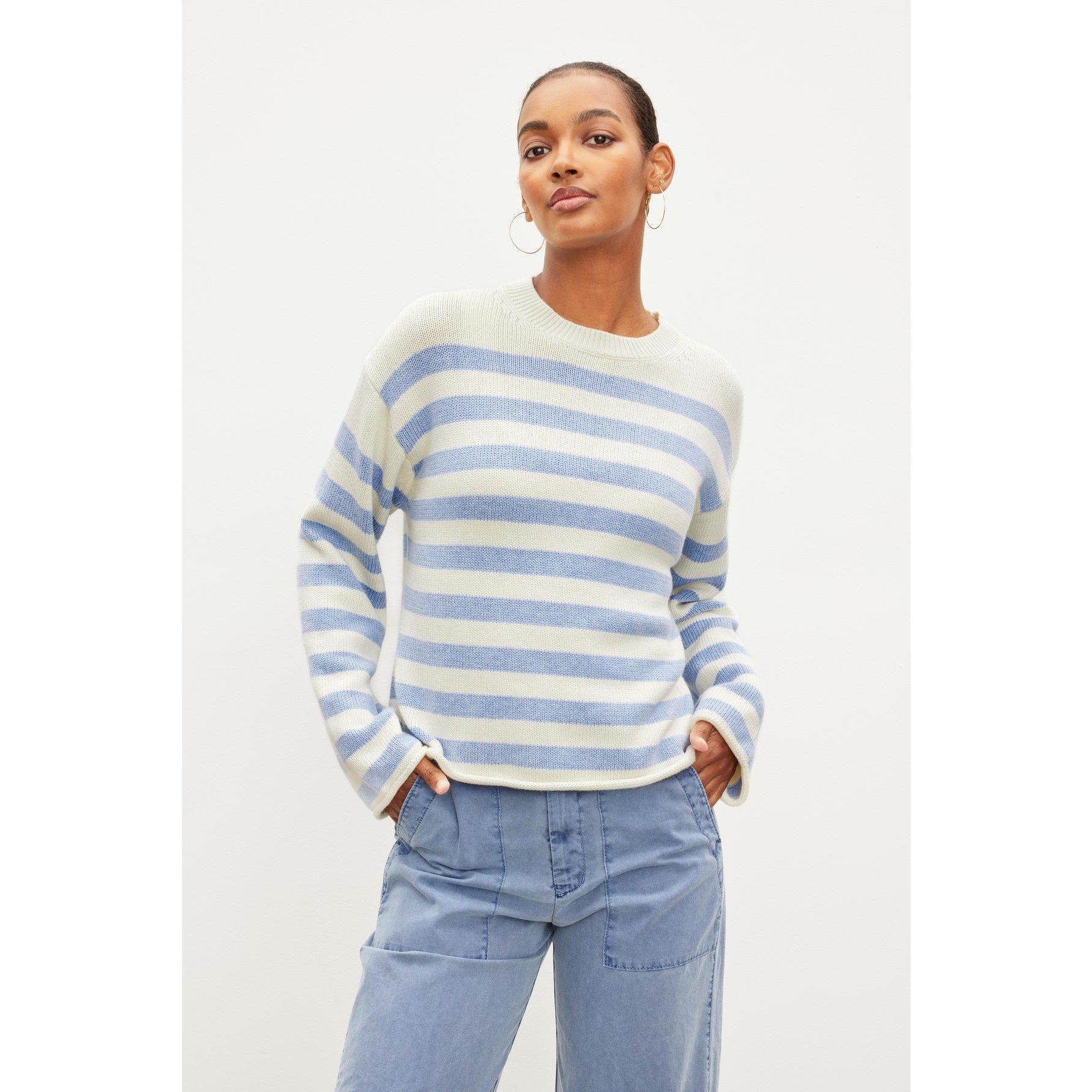 Milk/Blue - Velvet by Graham and Spencer - Women's Regular Fit T-Shirt - 3