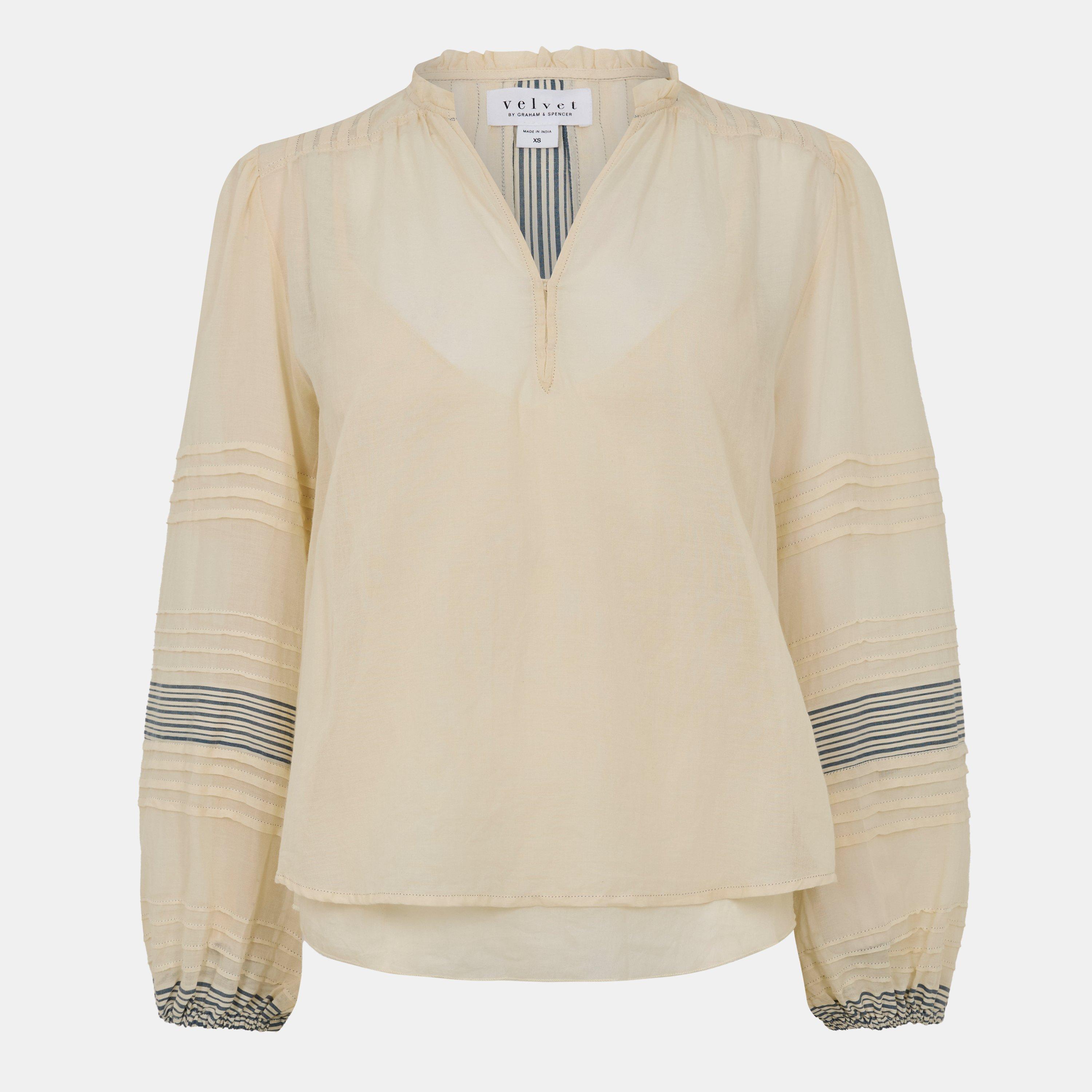 Velvet By Graham And Spencer Women's Regular Fit T-Shirt - Cream - 8 (XS)