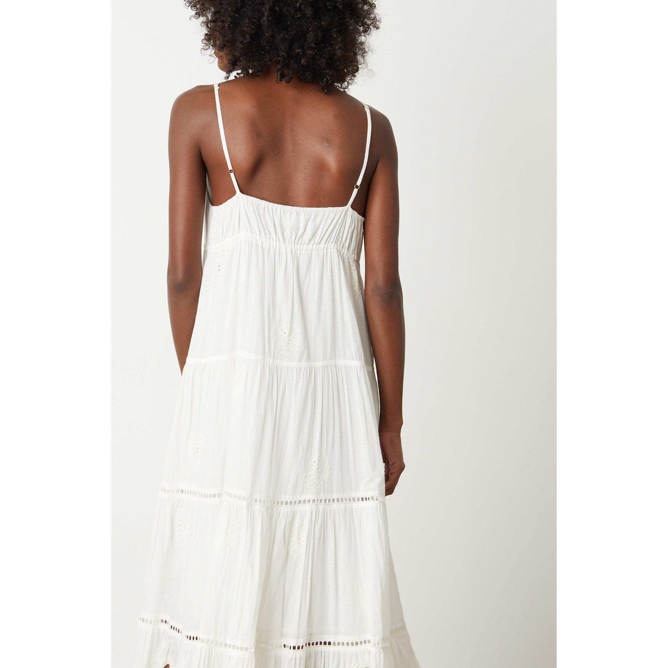 Ivory - Velvet by Graham and Spencer - Women's Embroidered Shift Dress - 2