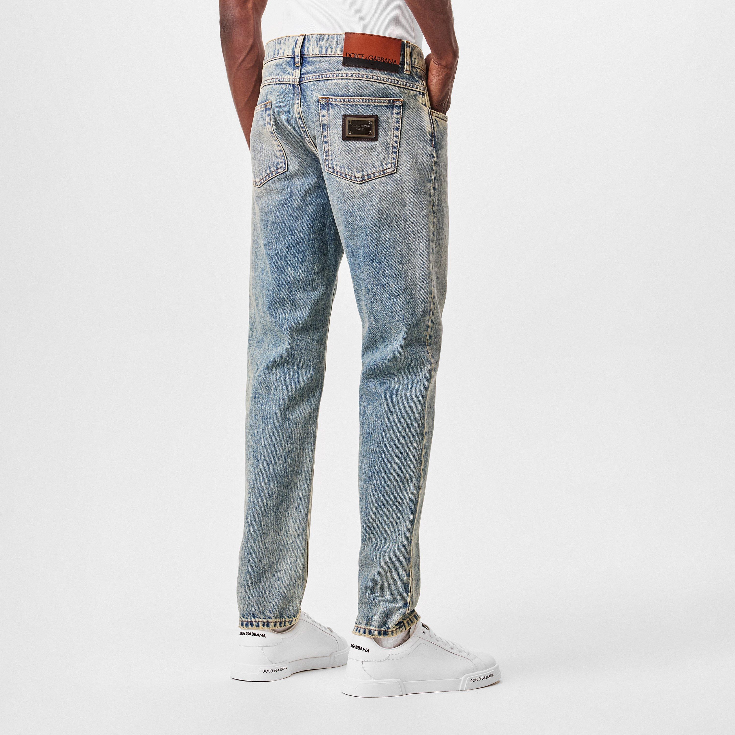 Blue Denim - Dolce and Gabbana - Regular Fit Jeans - 4