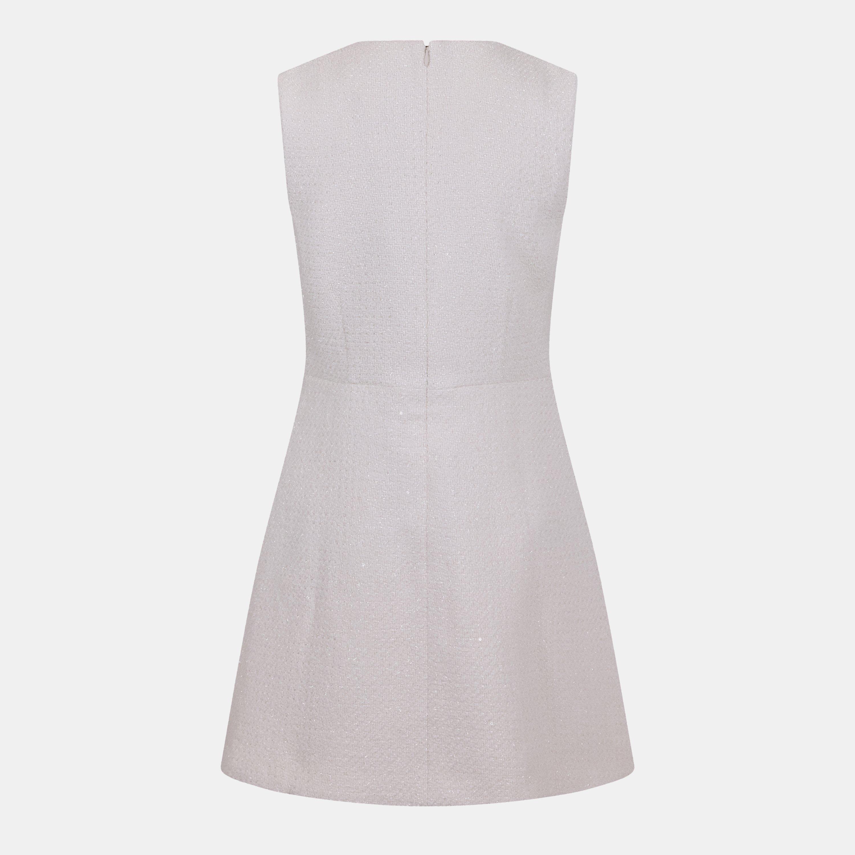 Cream - Self Portrait - Women's Tinsel Buckle Mini Dress - 2