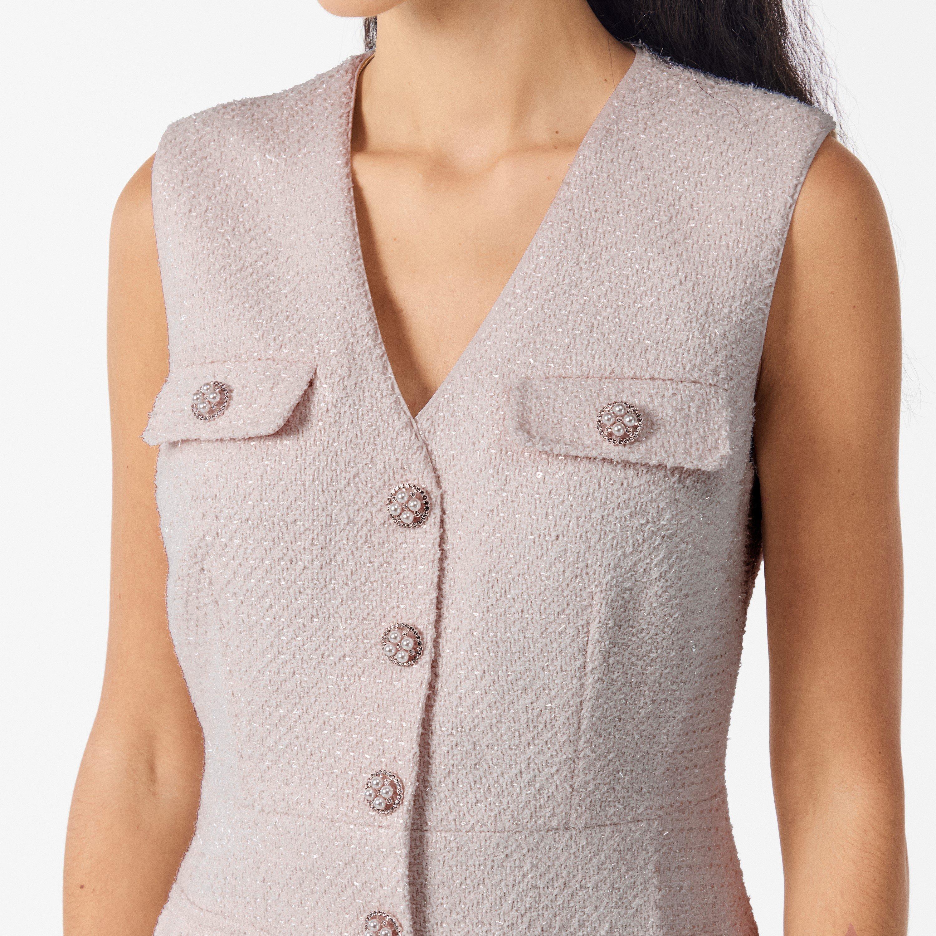 Cream - Self Portrait - Women's Tinsel Buckle Mini Dress - 5