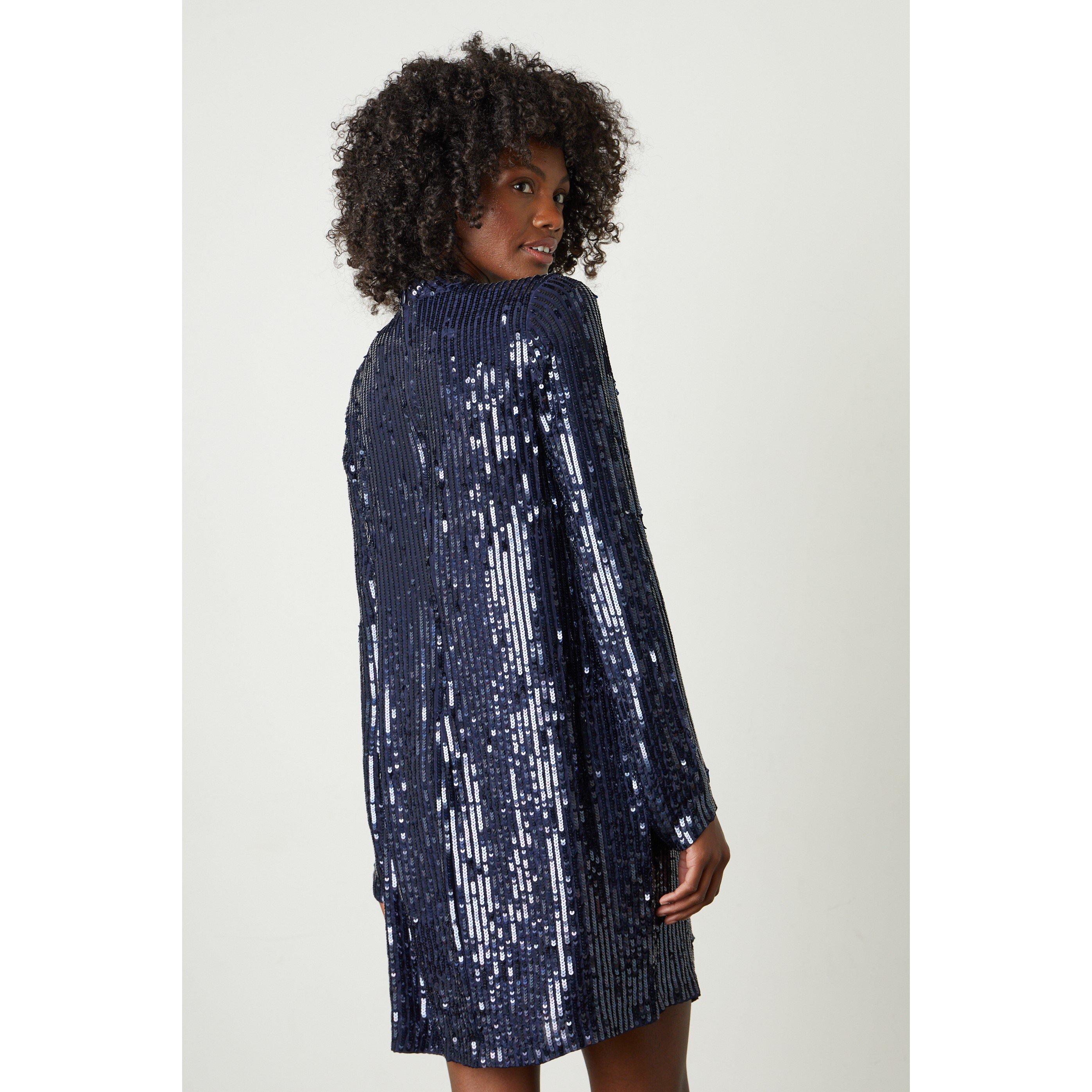 Navy - Velvet by Graham and Spencer - Women's Shift Dress - 2