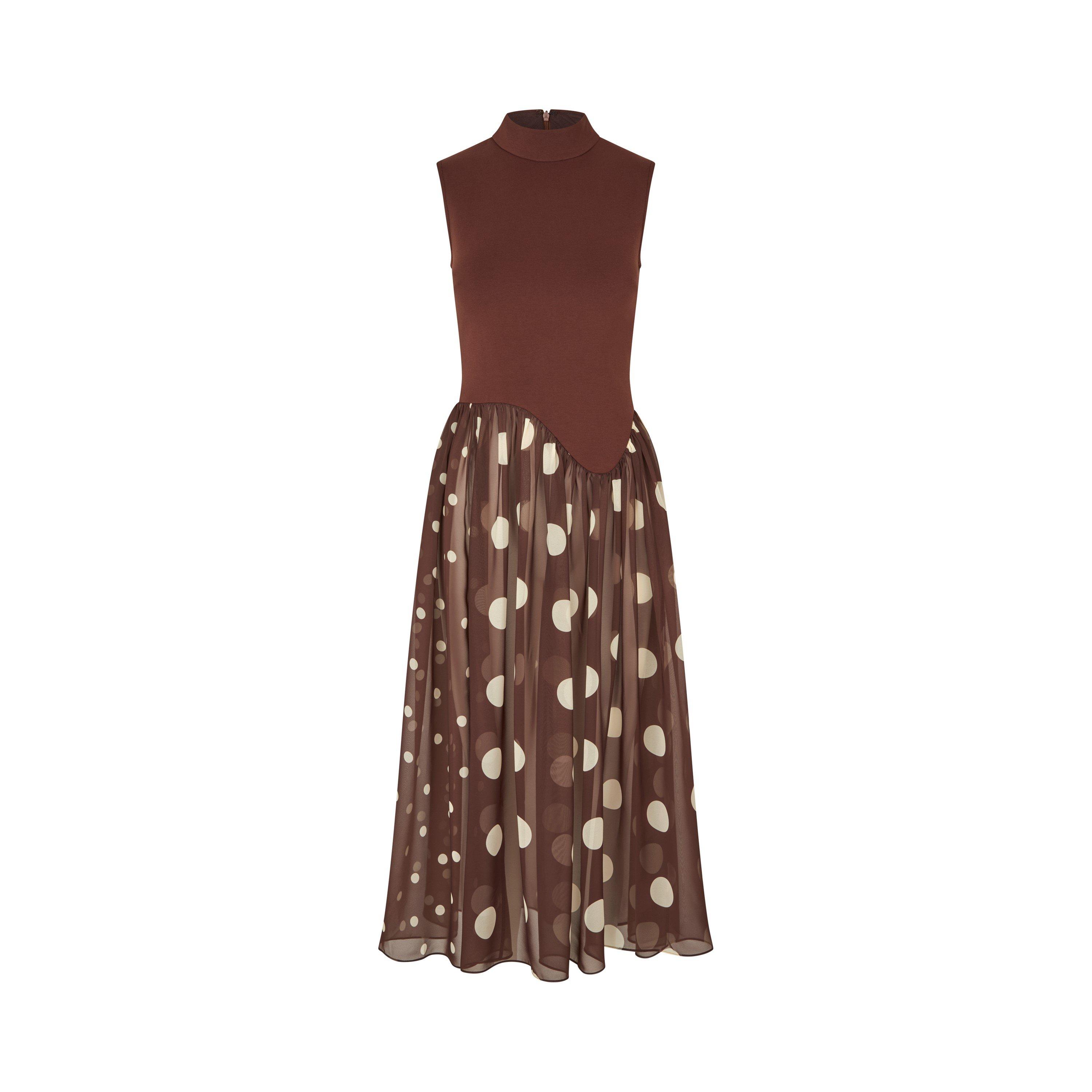Stine Goya Women's Draped Long Maxi Dress - Artist Bl Dots - Size 14 (L)