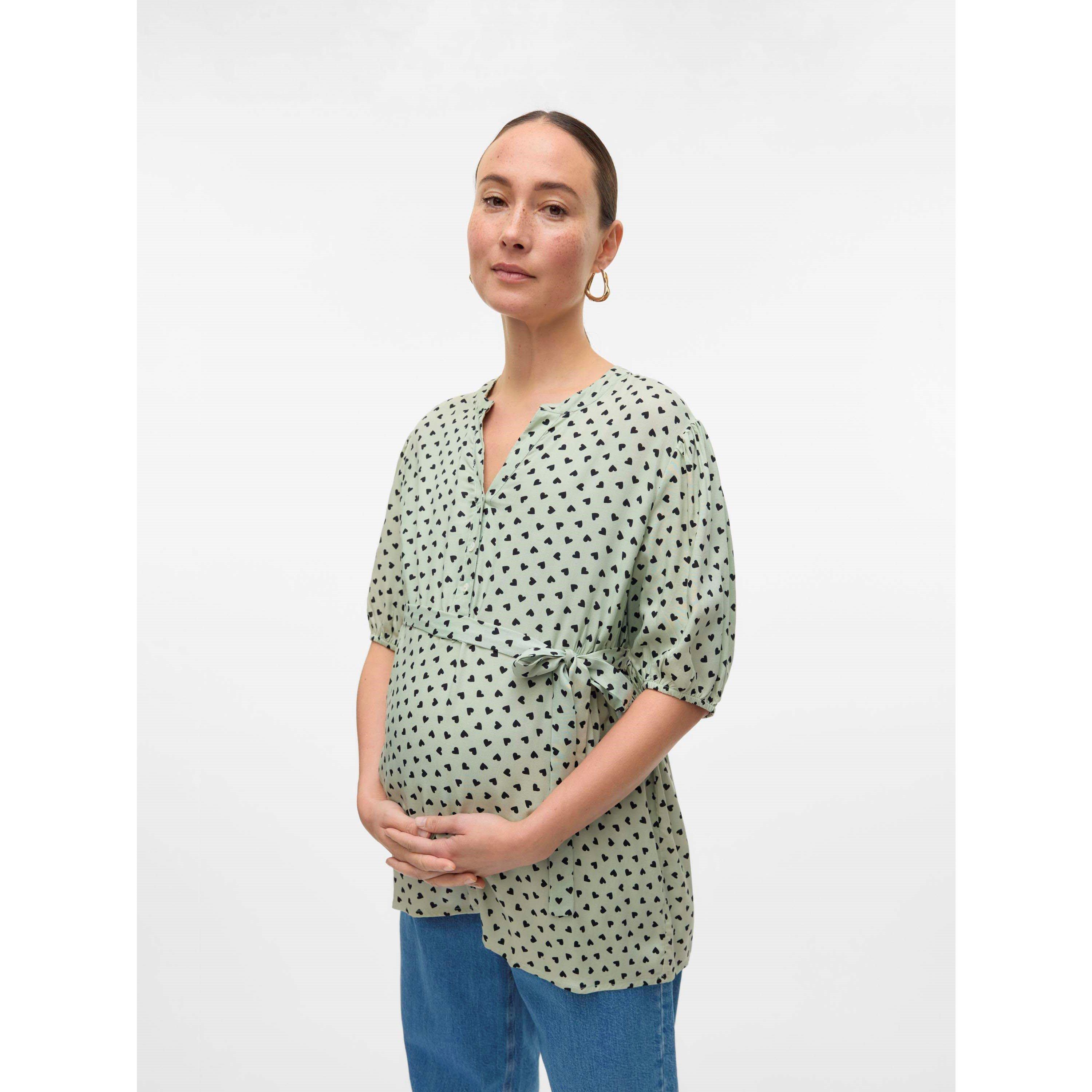 Cameo Green - Mamalicious - Mama Mlsophie Regular Fit T-Shirt - 2