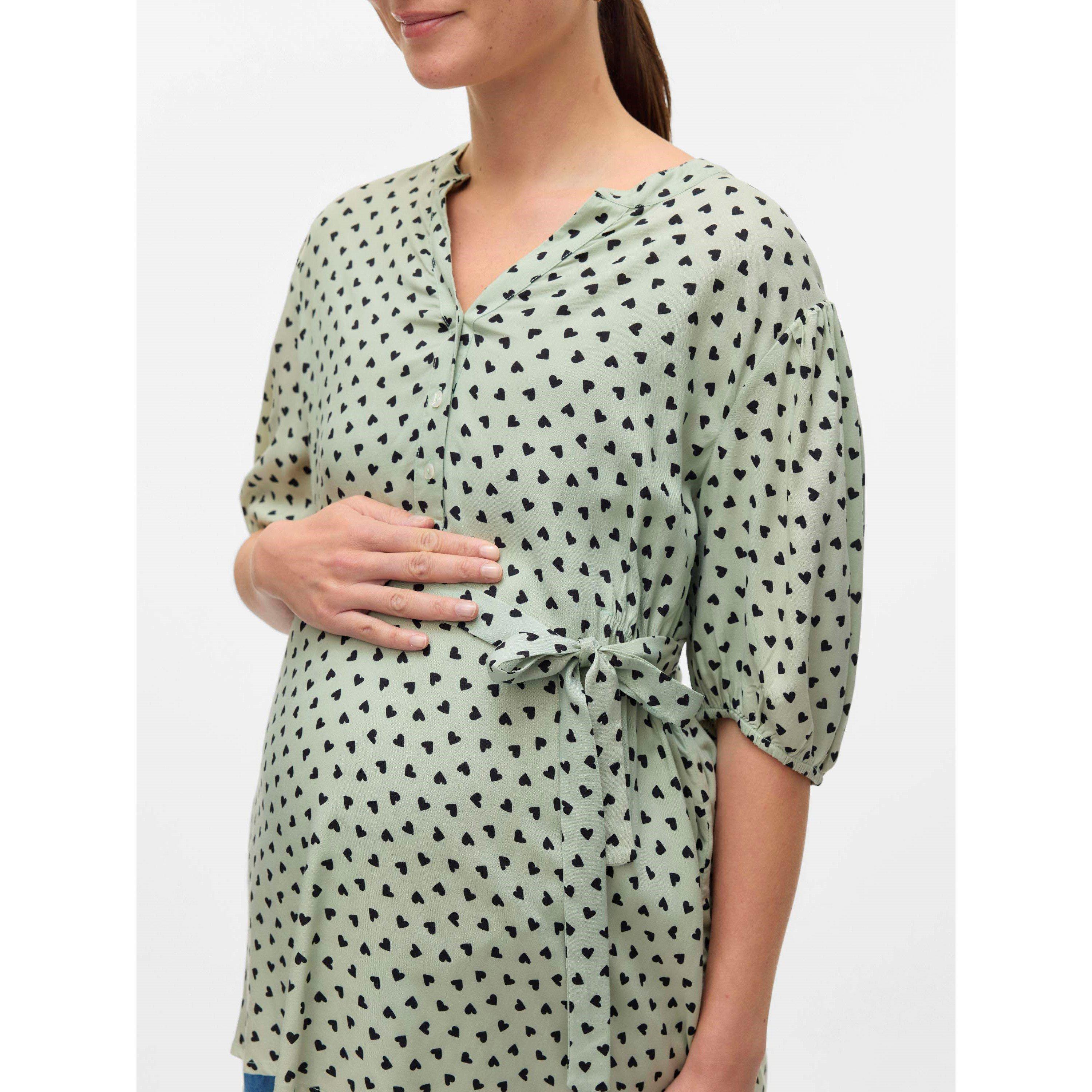 Cameo Green - Mamalicious - Mama Mlsophie Regular Fit T-Shirt - 4