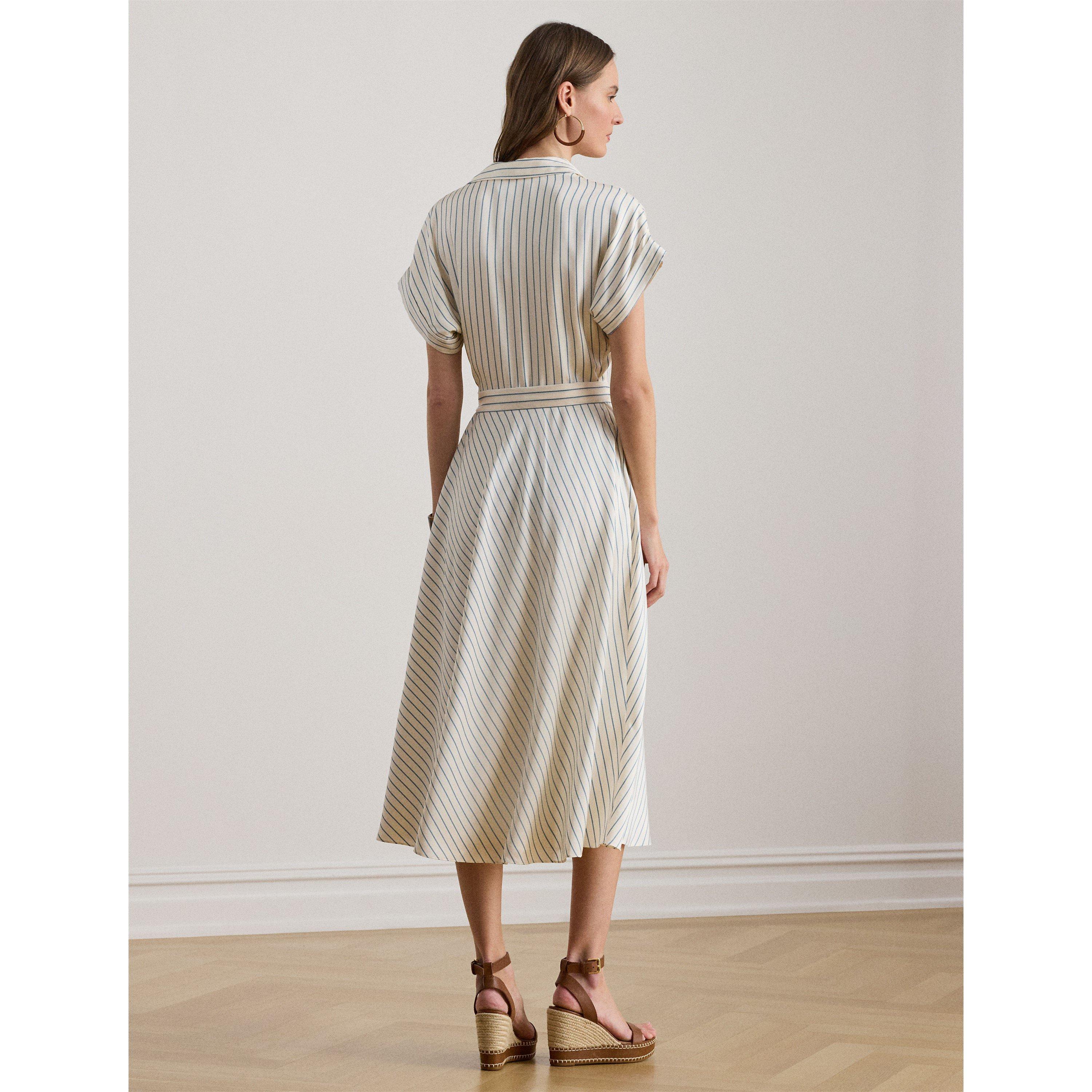 CREAM/BLUE - Lauren by Ralph Lauren - Women's Shirt Dress - 3