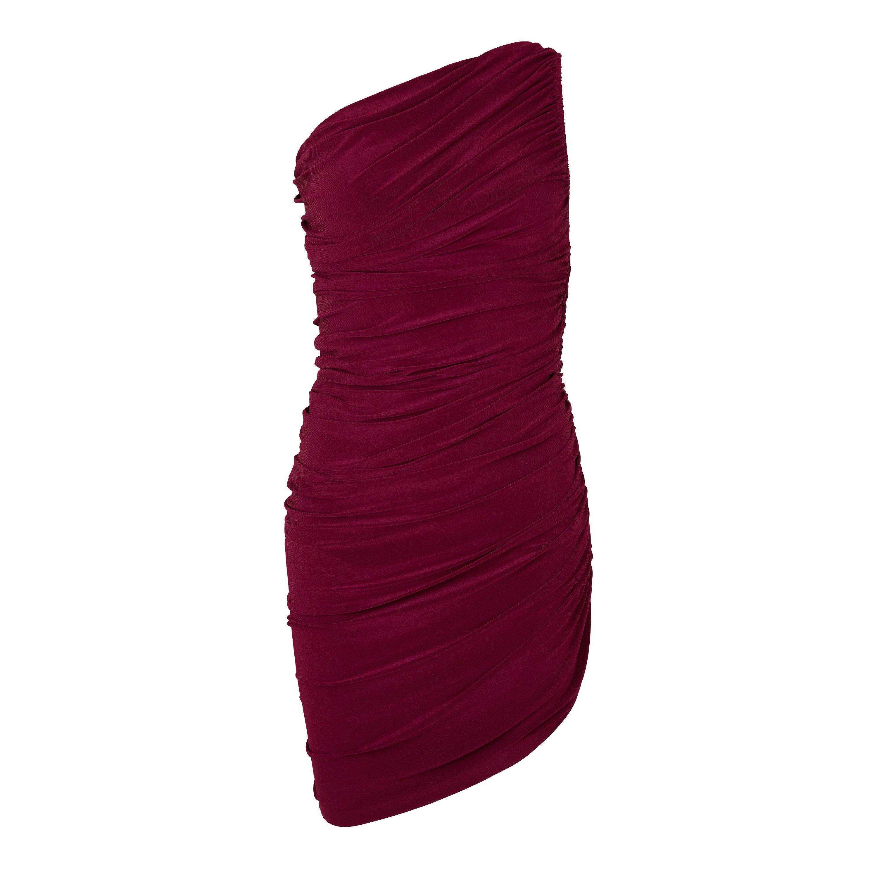 Norma Kamali NK Diana Mini Drs Ld61 - Plum - Size 14 (L)