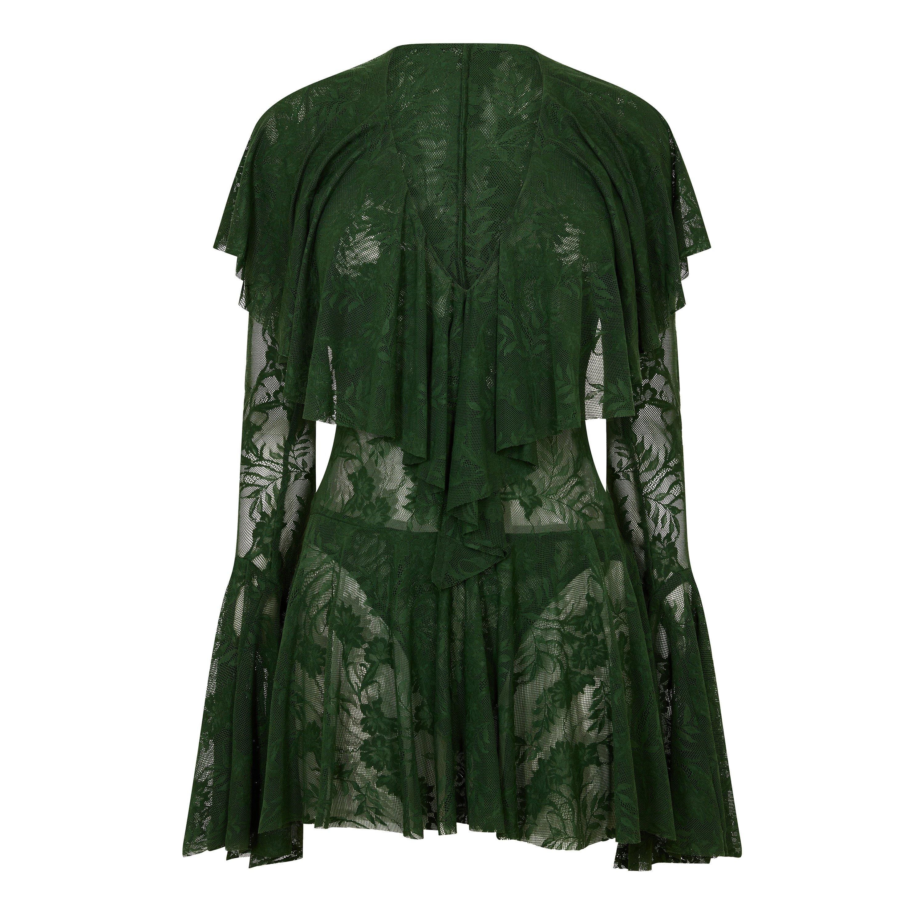 Dark Emerald - Norma Kamali - NK V RuffleMini Ld61 - 1