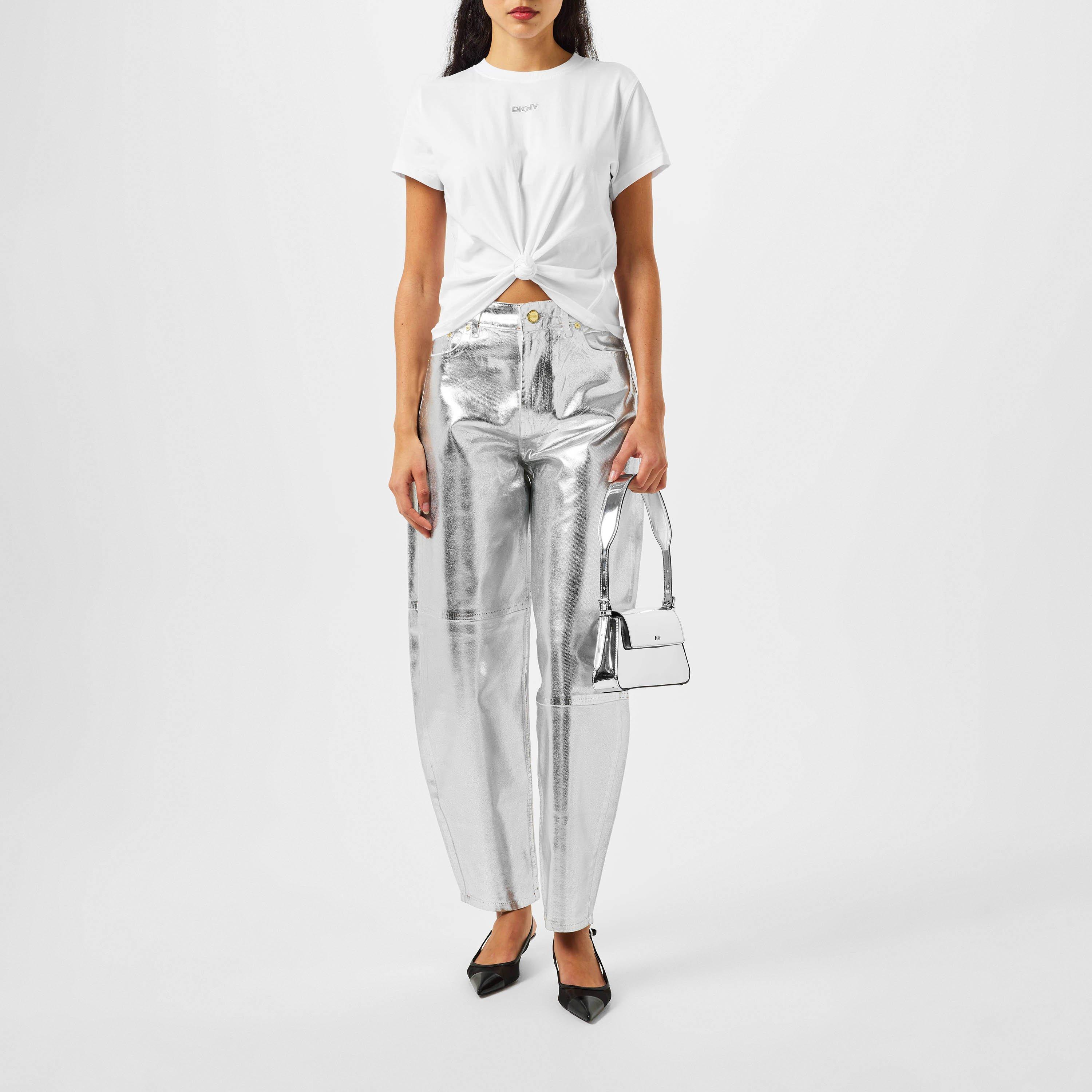 HVID - DKNY - Women's Stud Logo Oversized T-Shirt - 4