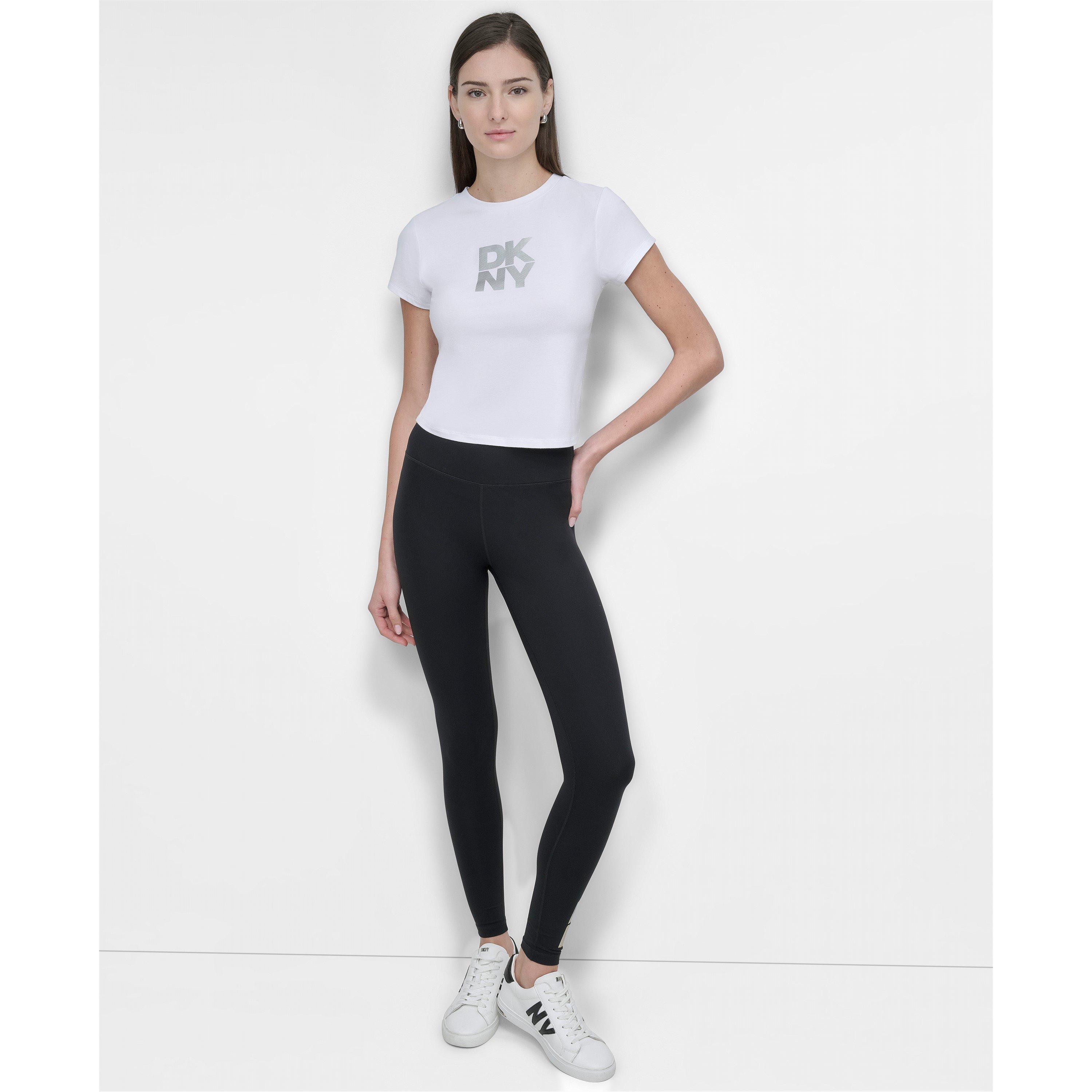 WHITE - DKNY - Women's Logo Crop Top - 2