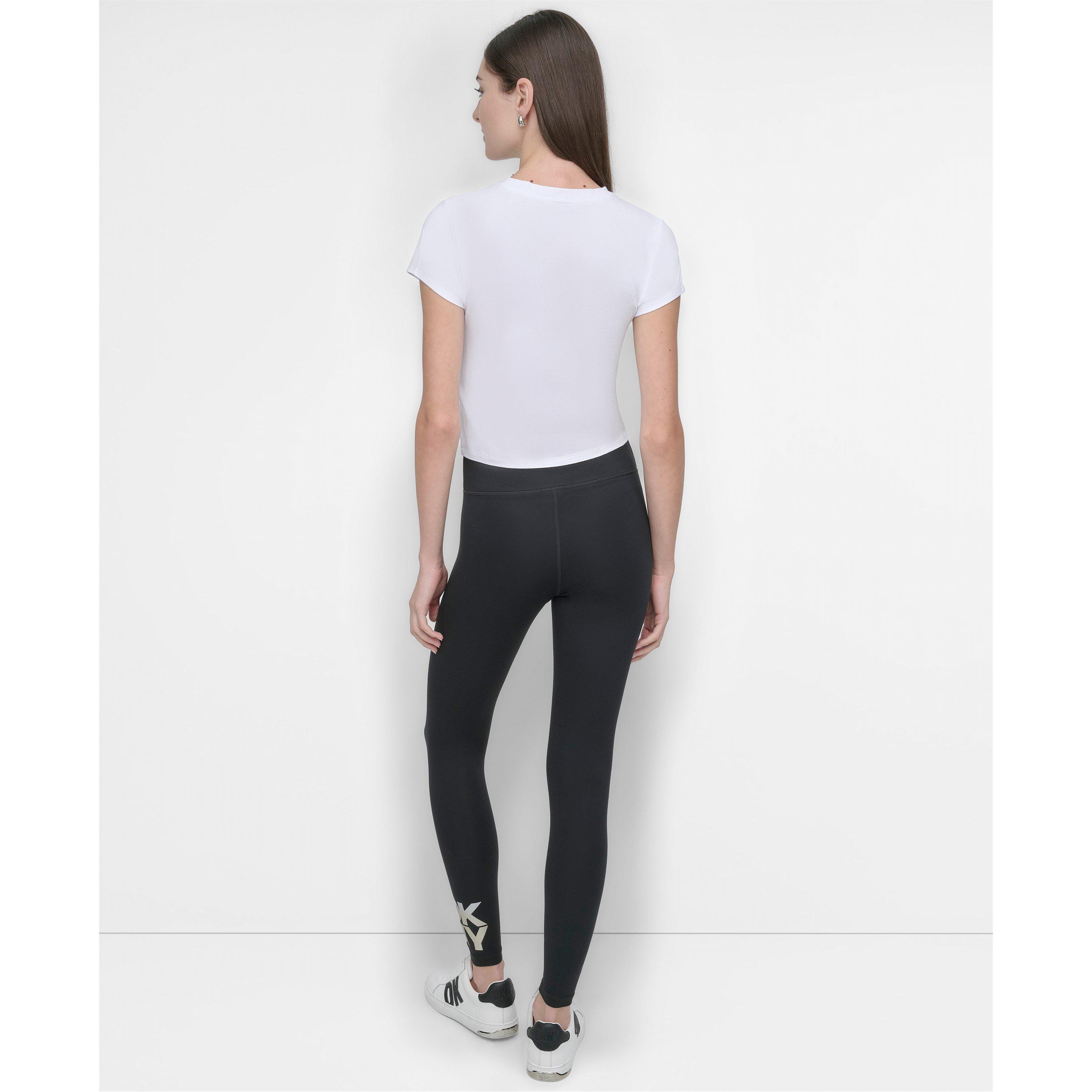 WHITE - DKNY - Women's Logo Crop Top - 4