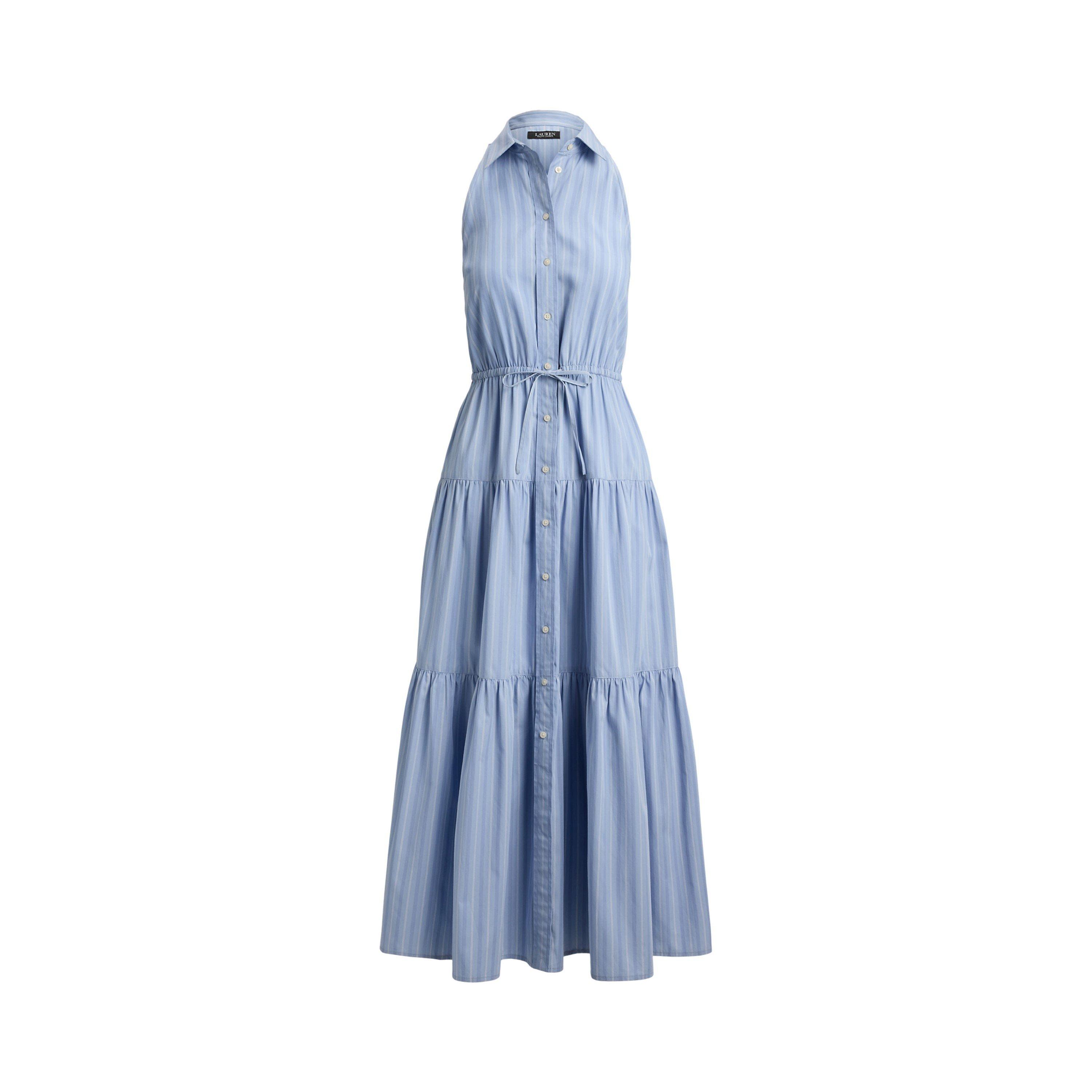 Lauren By Ralph Lauren Women's Shirt Dress - Bluecream Mult - 8 (XS)