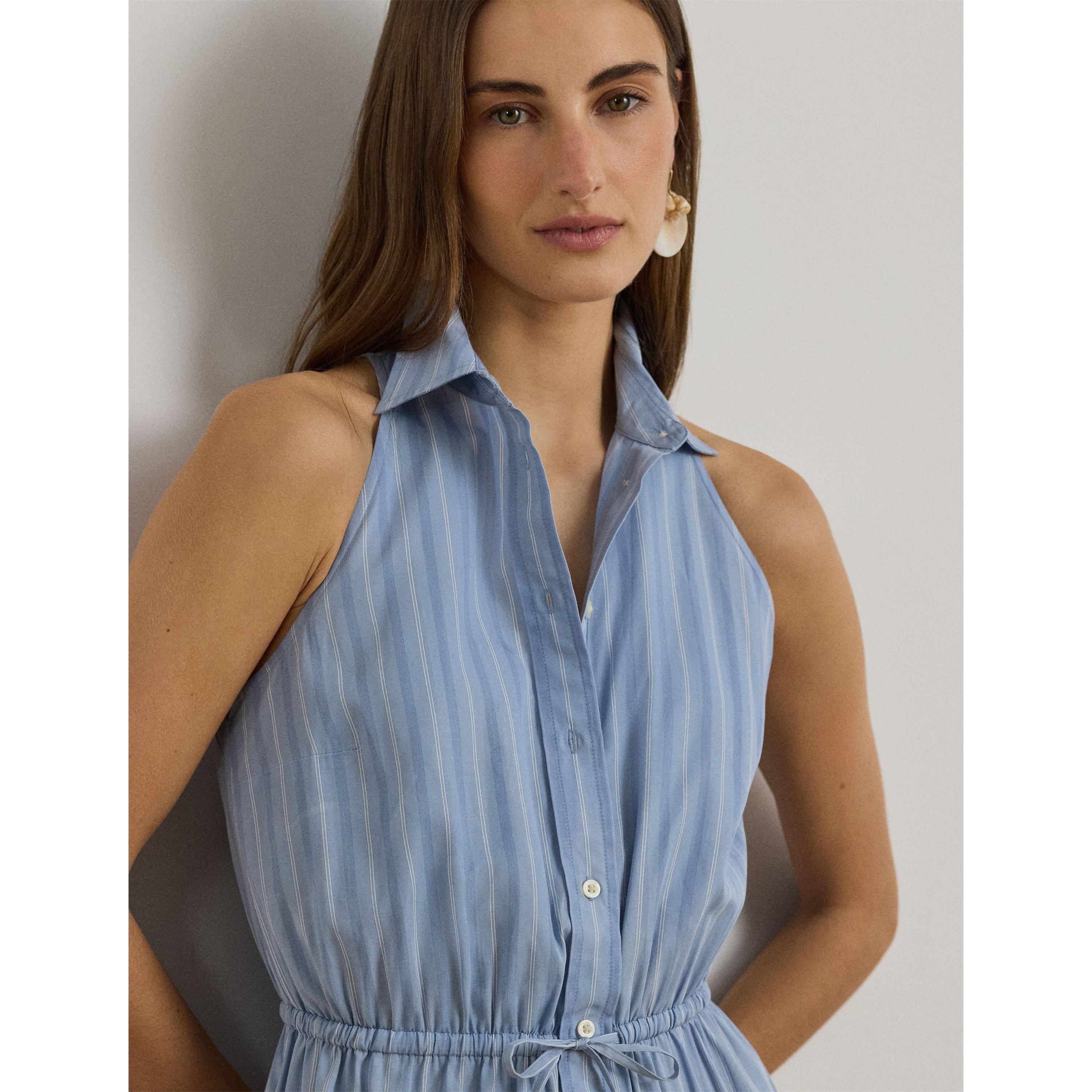 BLUECREAM MULT - Lauren by Ralph Lauren - Women's Shirt Dress - 4