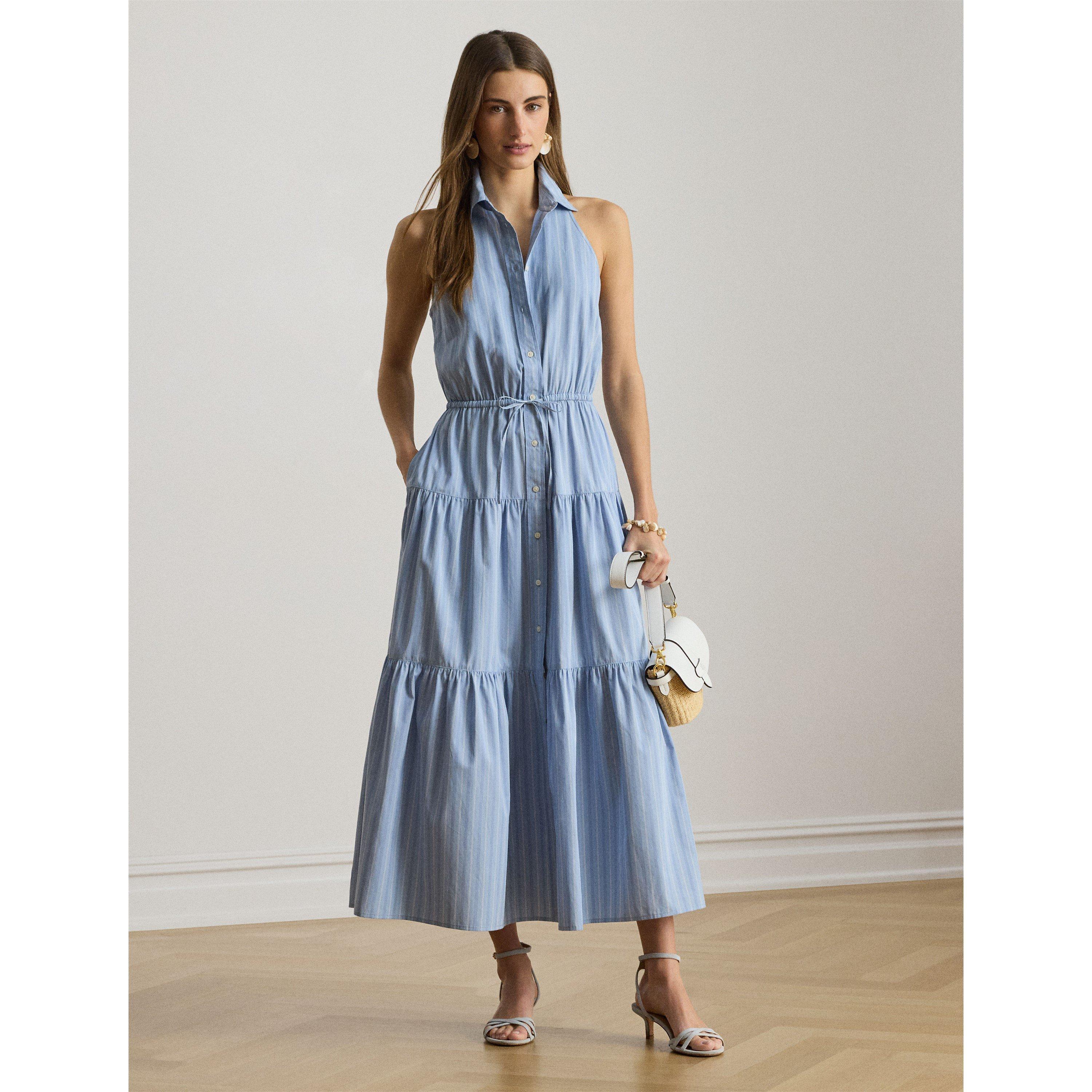 BLUECREAM MULT - Lauren by Ralph Lauren - Women's Shirt Dress - 5