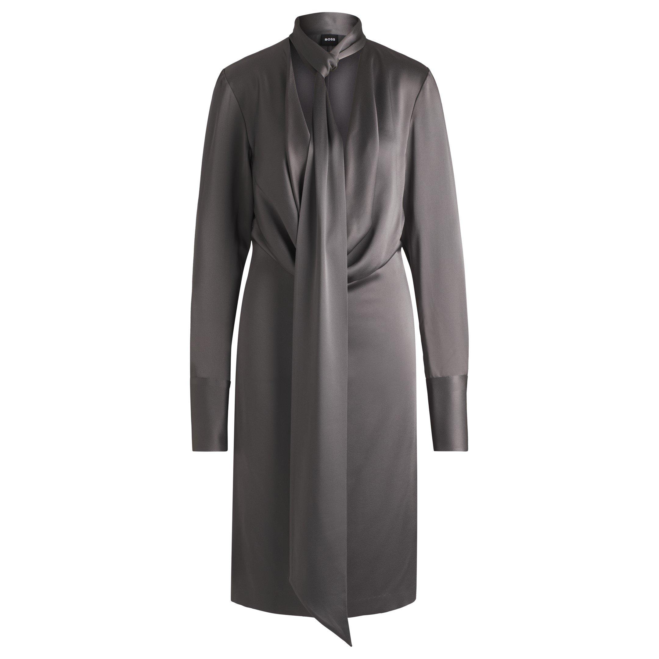 Open Grey - Boss - Women's Bascarva Relaxed Fit T-Shirt Dress - 1