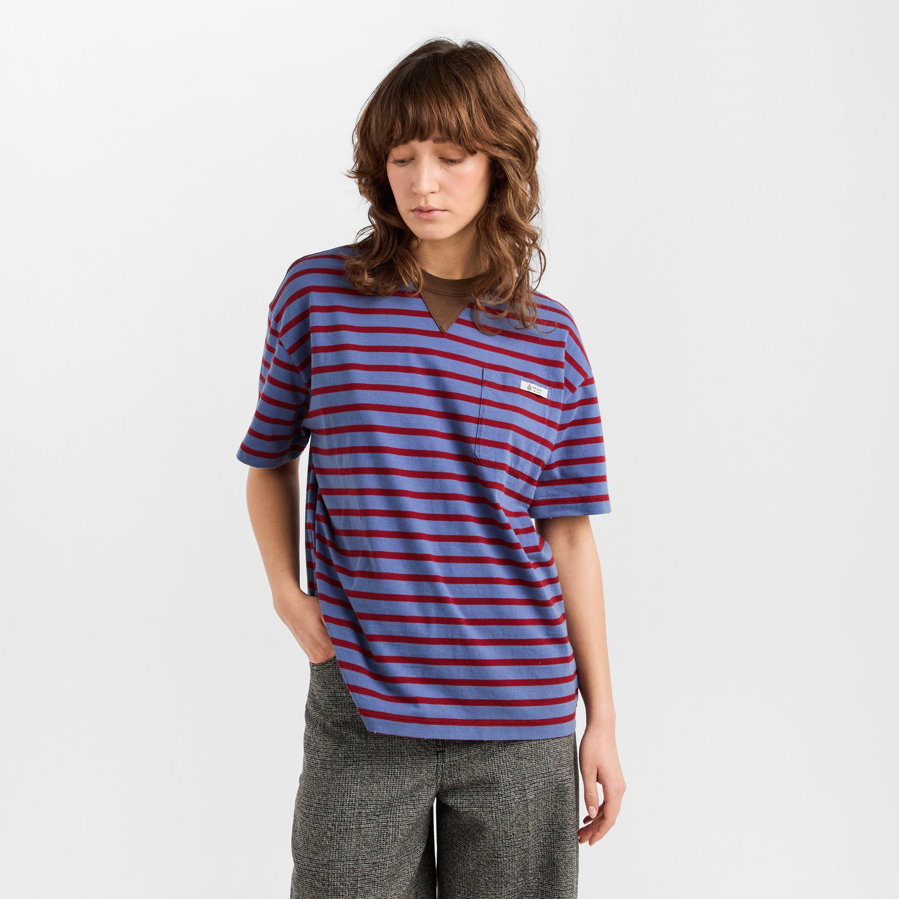 Avio Amaranto - Prada - Prada Stripe T-Shirt Ld62 - 3