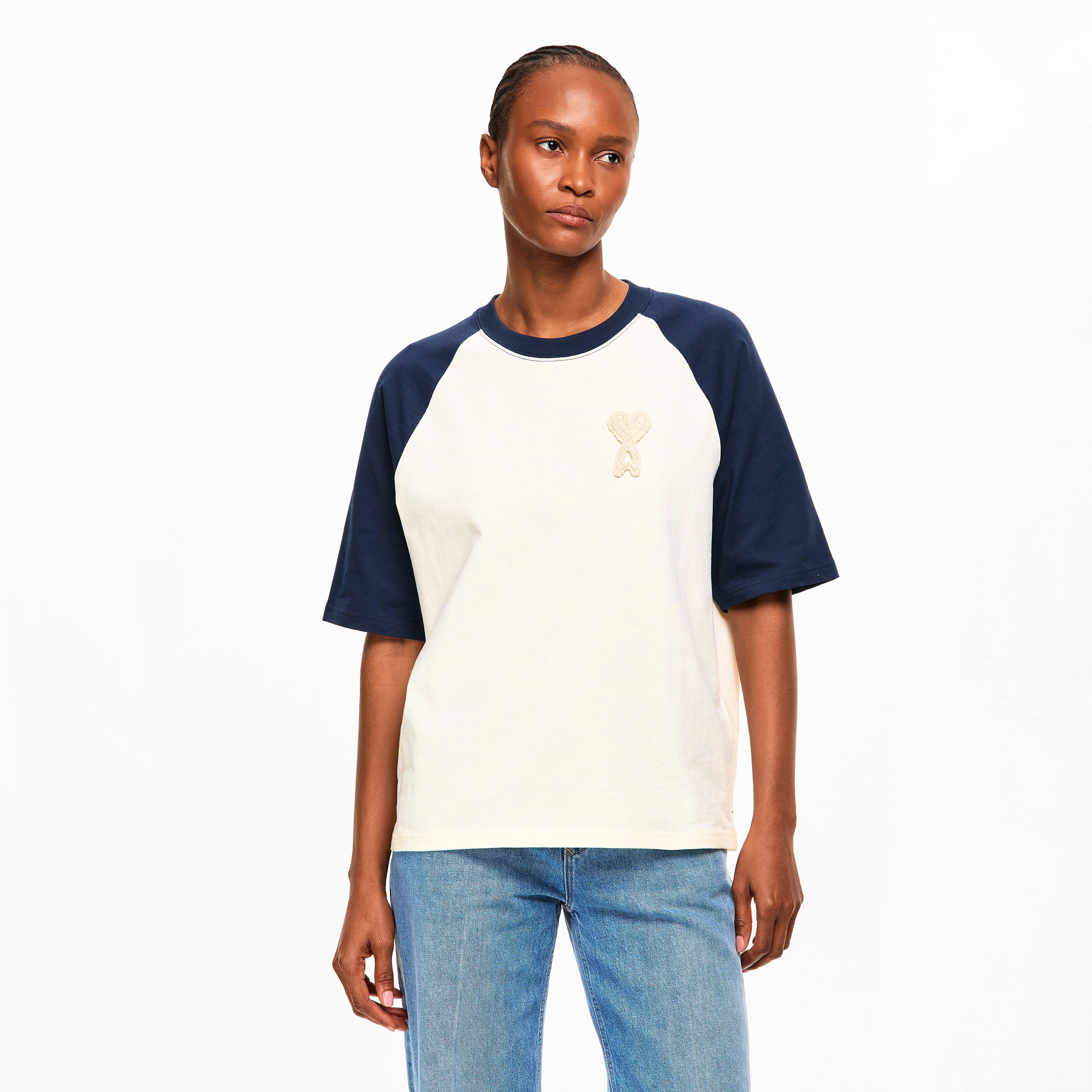 White - Ami Paris - Women's Varsity Oversized T-Shirt - 3